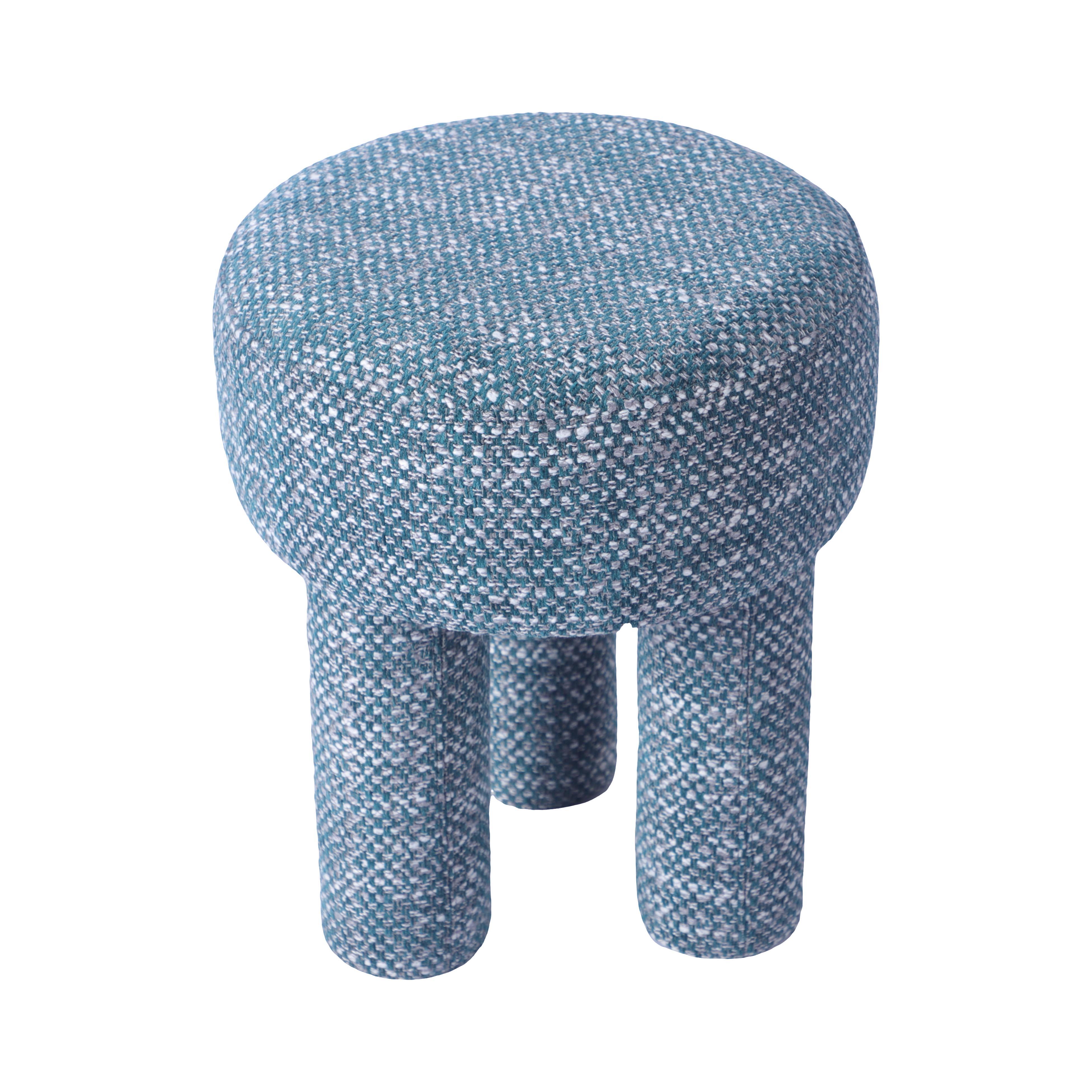 Claire Teal Knubby Stool - UK