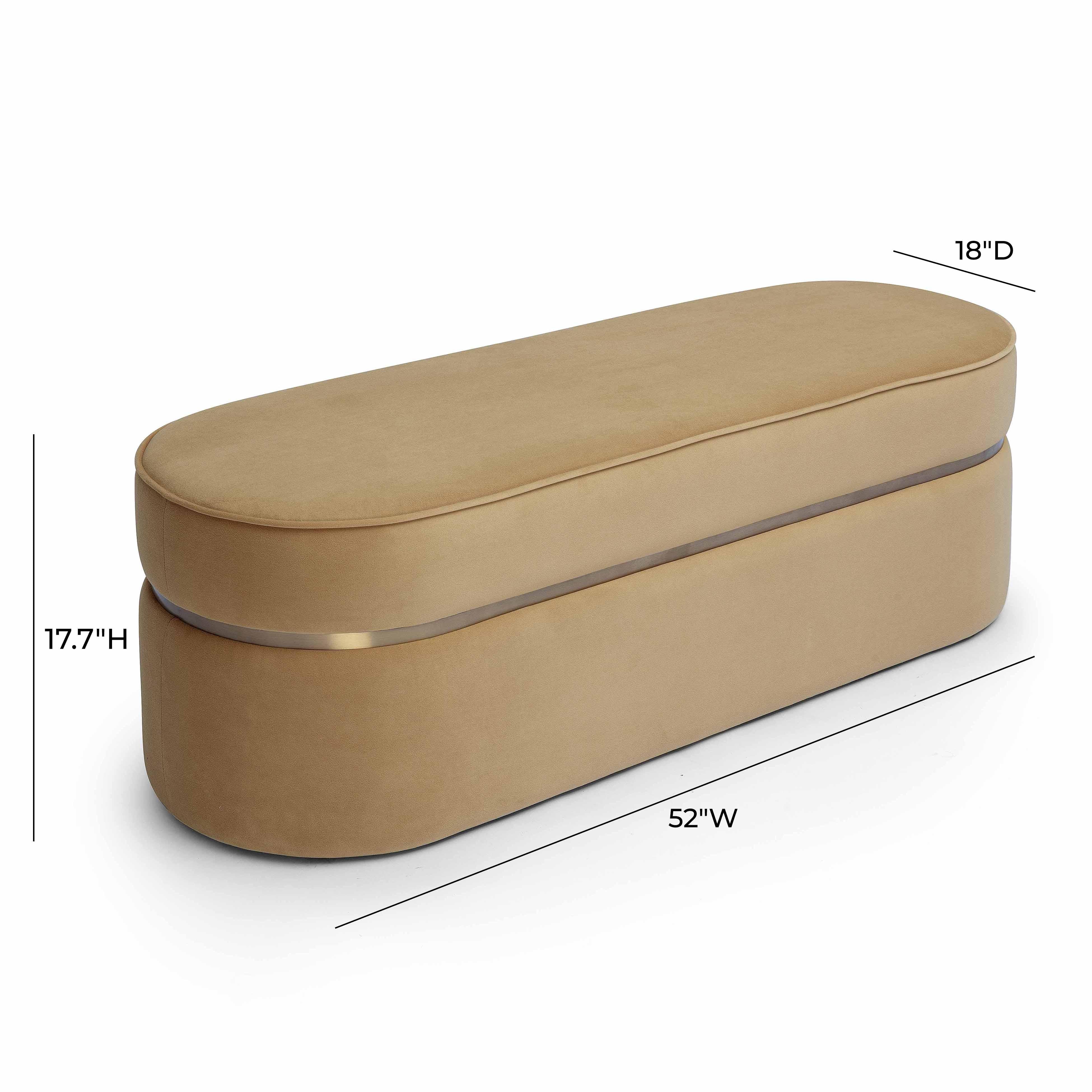 Pomp Honey Velvet Bench