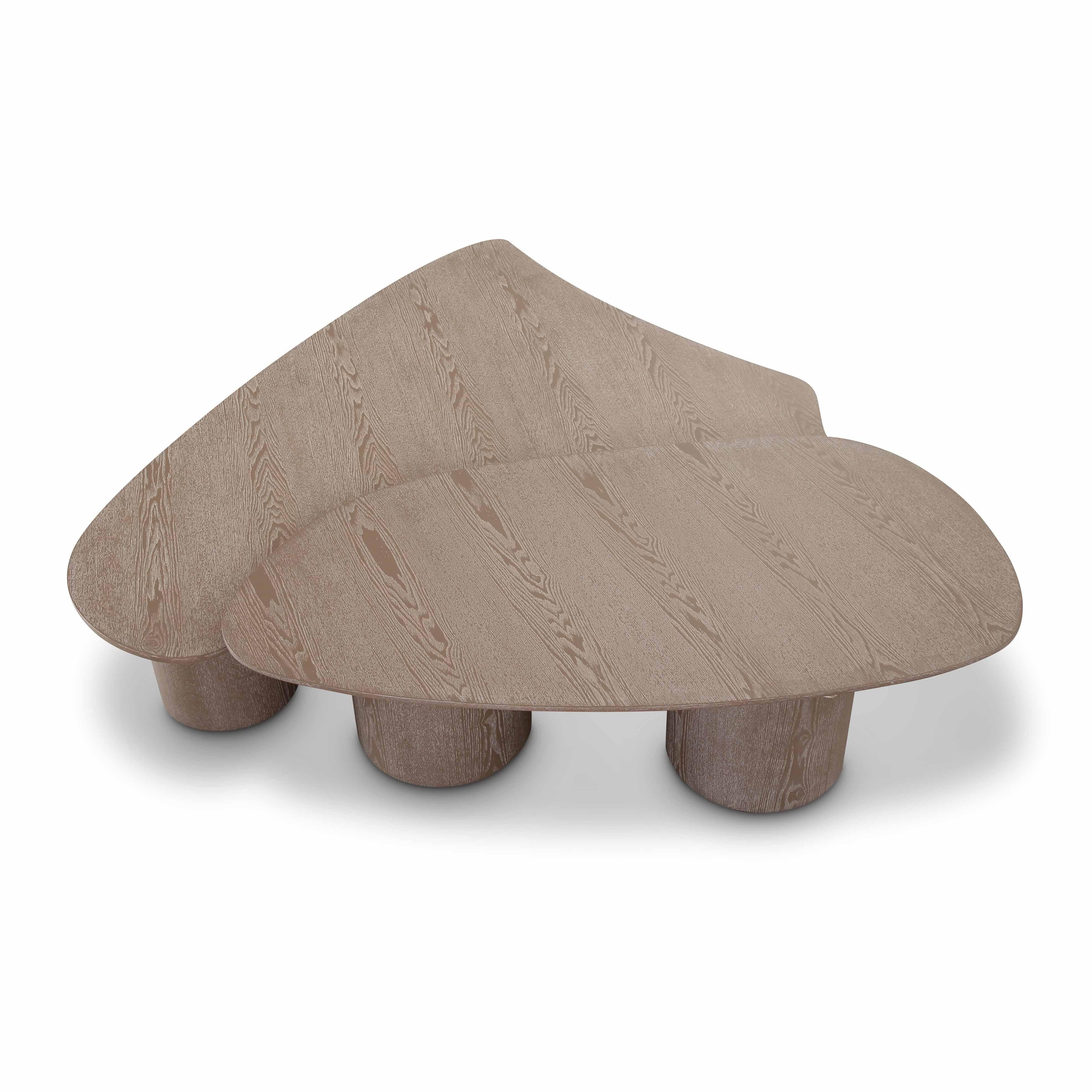 Rhema Washed Ash Nesting Coffee Table Set