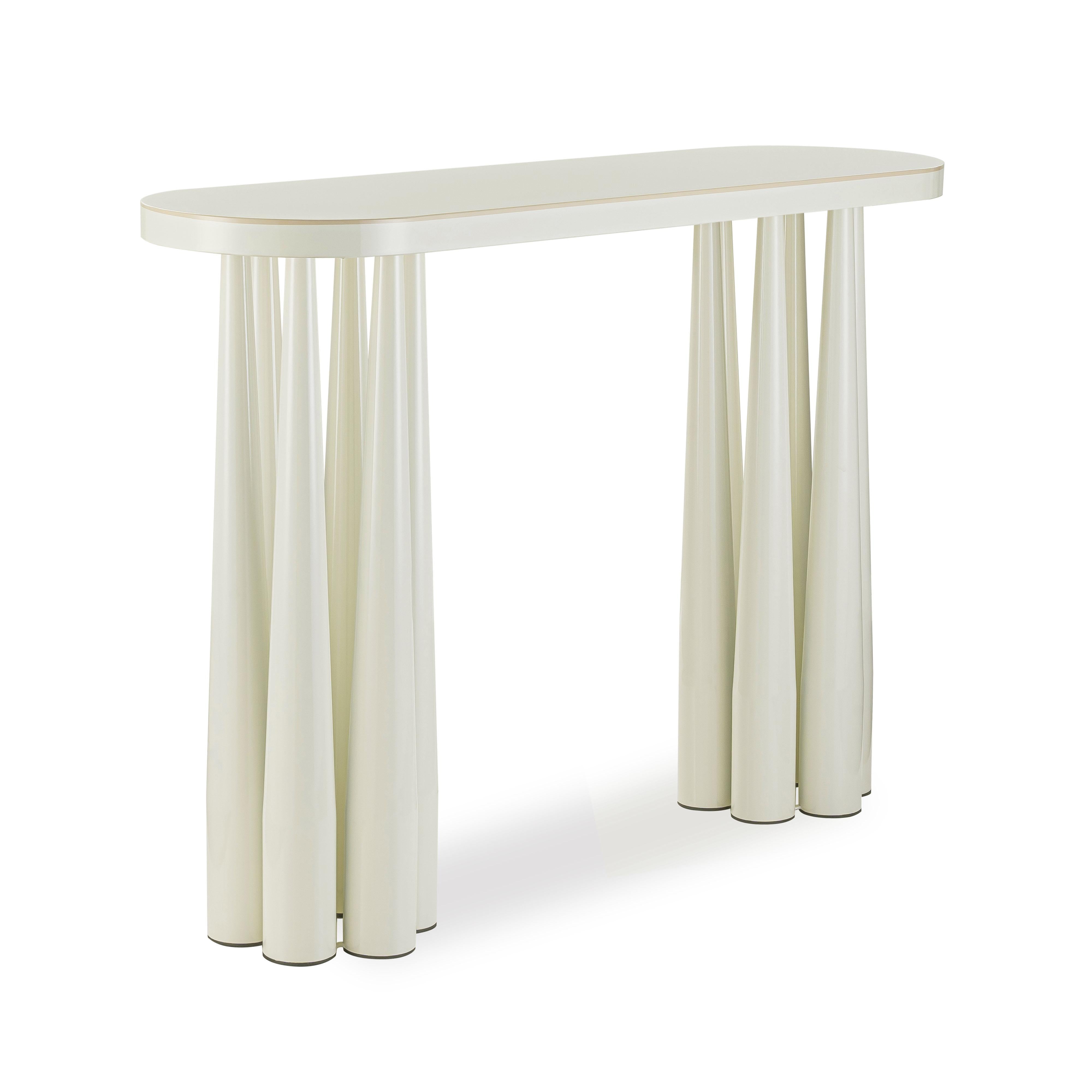Titan Cream Glossy Console Table