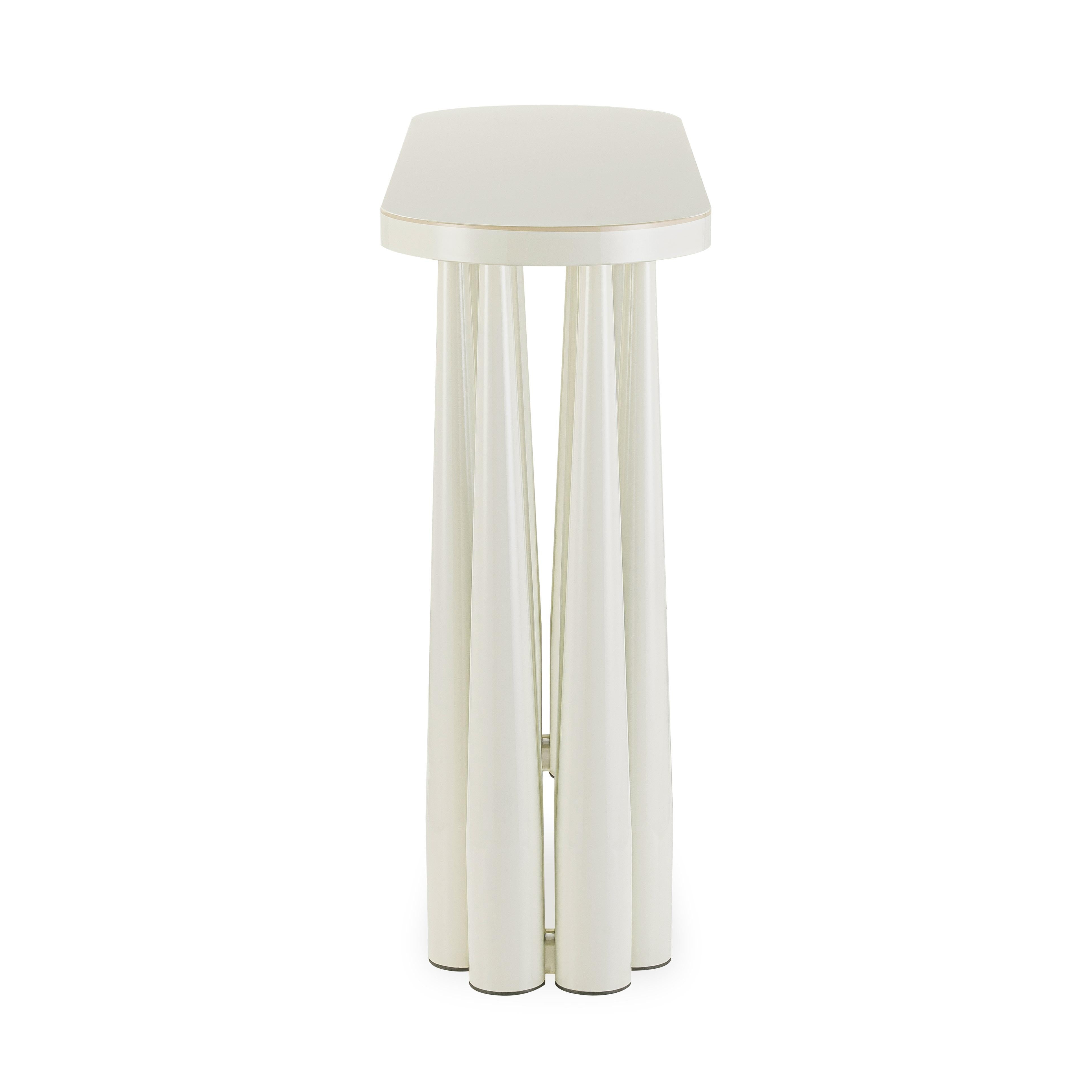 Titan Cream Glossy Console Table