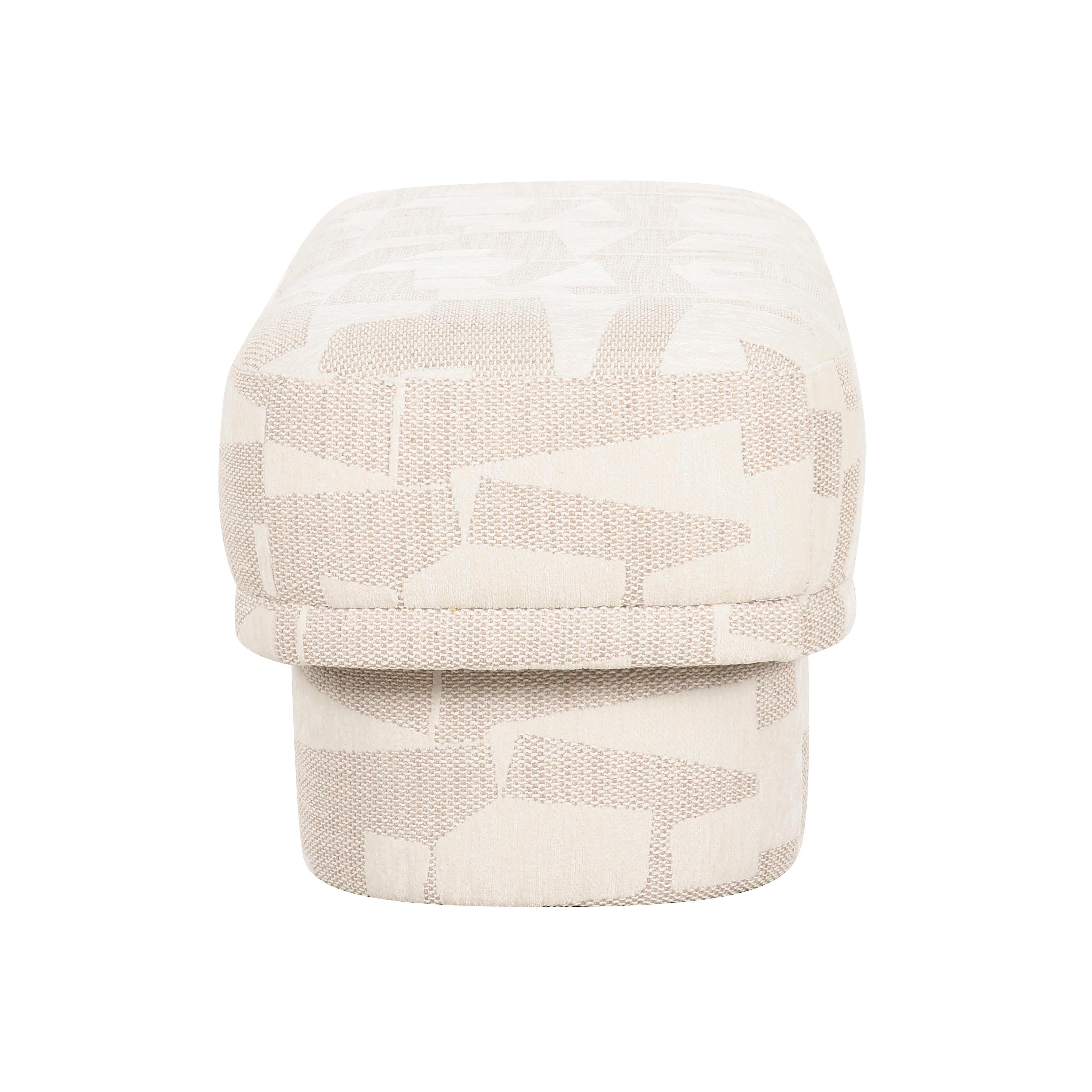 Lena Cream Jacquard Bench