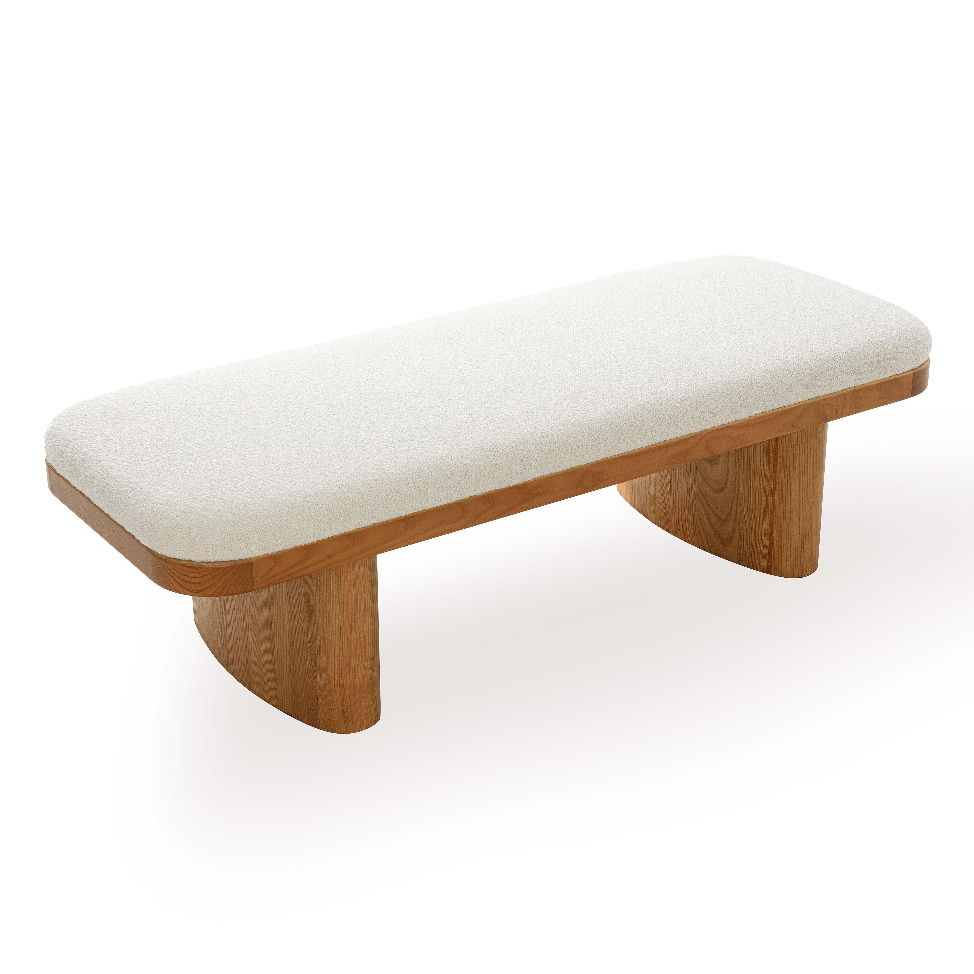 Ollie White Performance Boucle Large Bench
