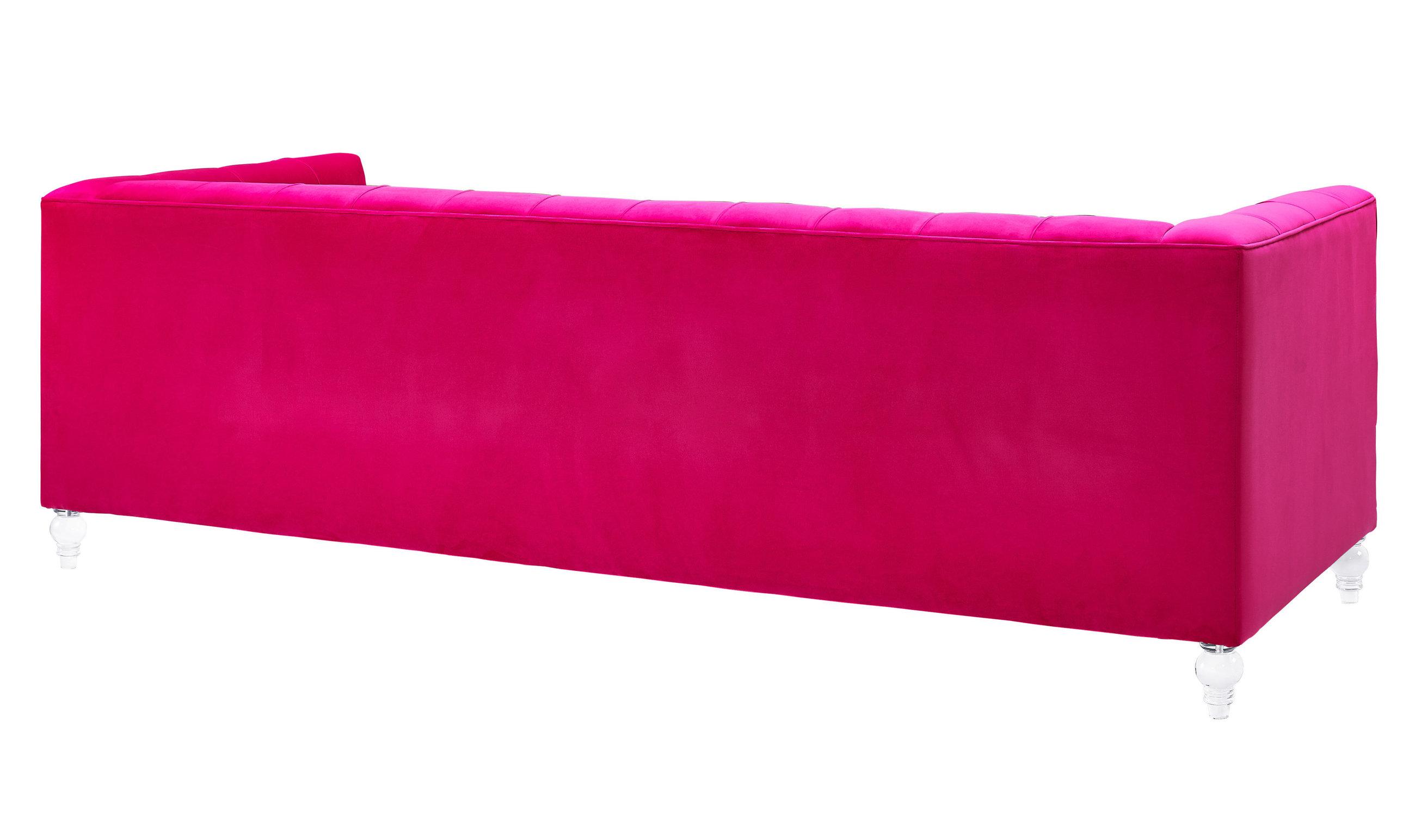 Bea Hot Pink Velvet Sofa - UK