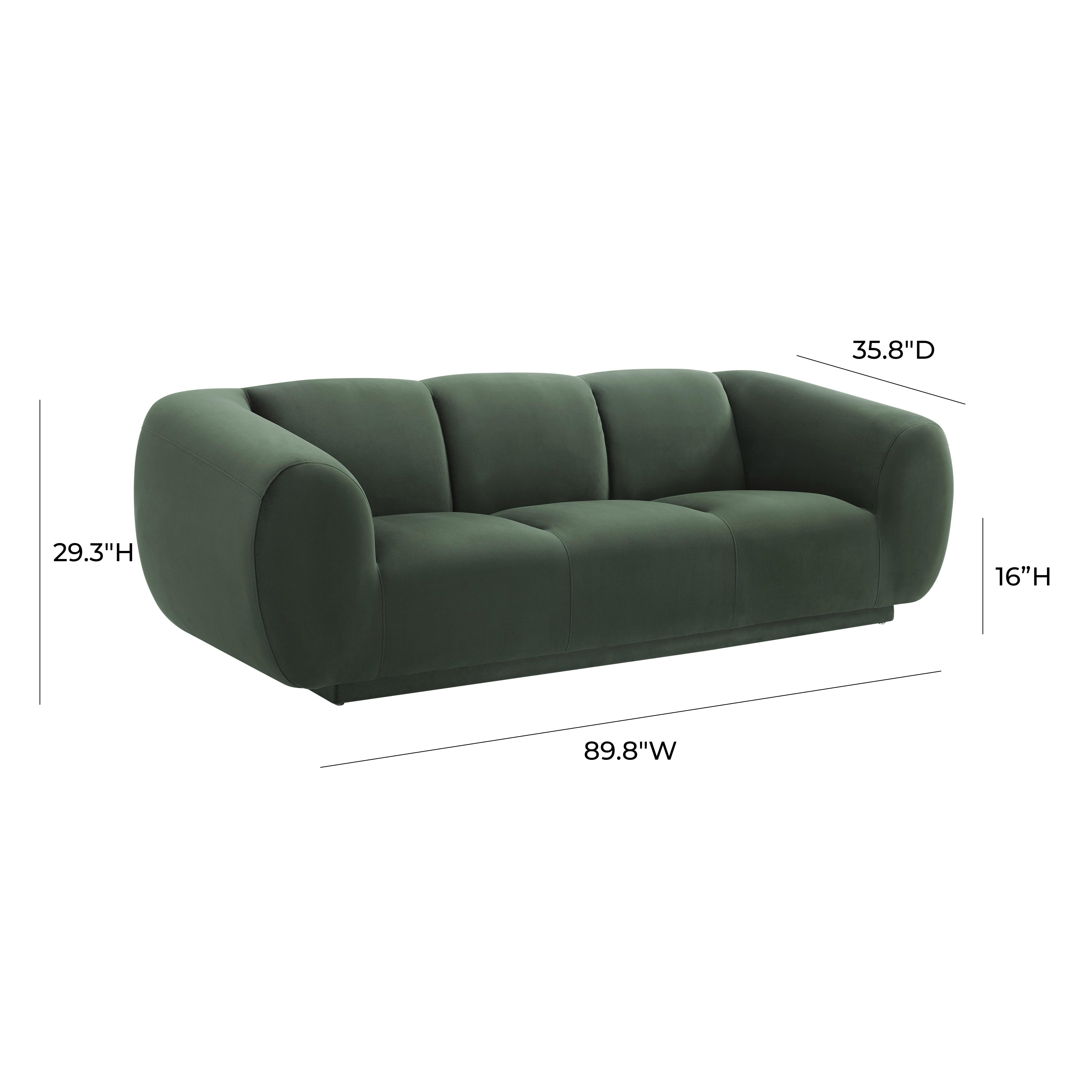 Emmet Forest Green Velvet Sofa