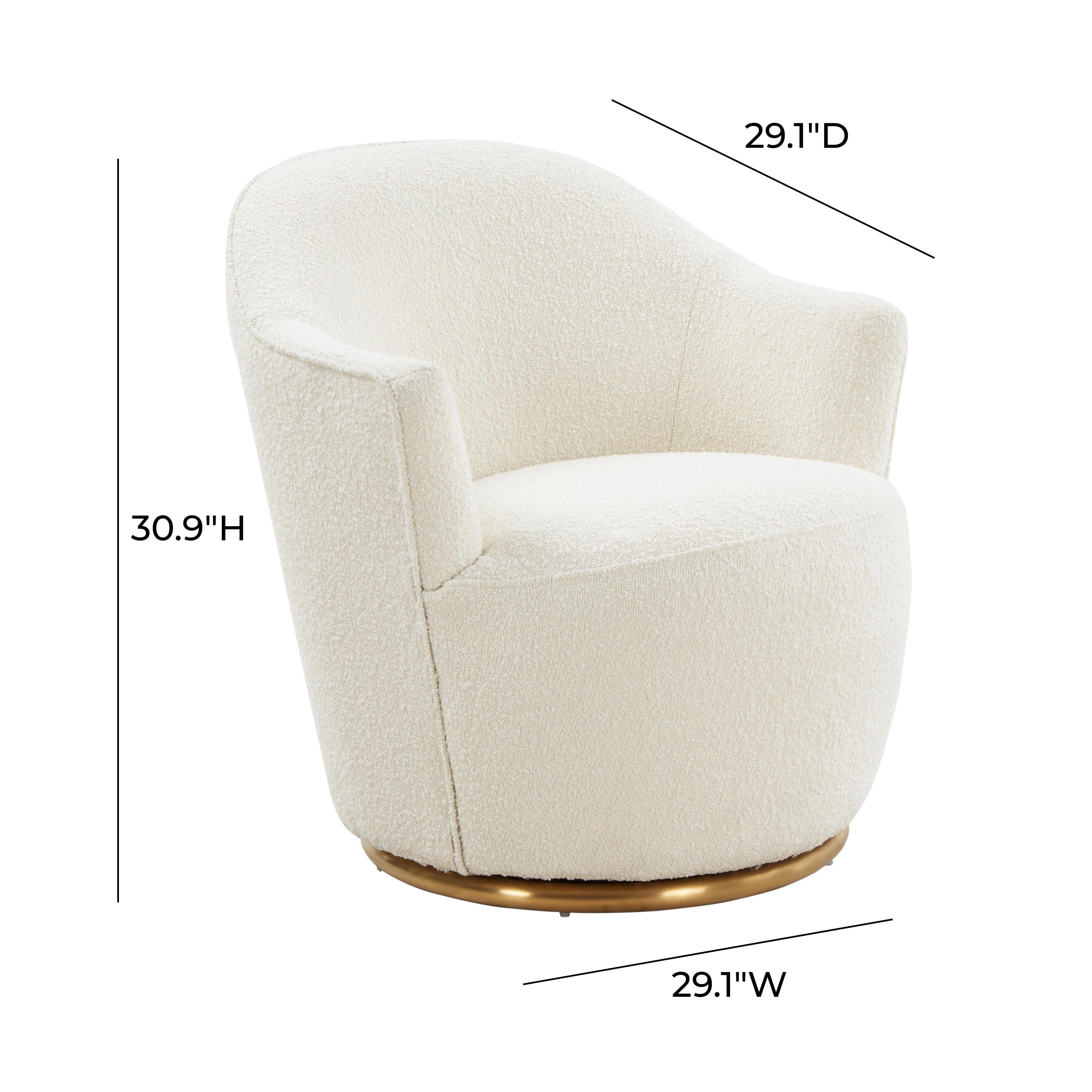 Skyla Boucle Swivel Chair - UK