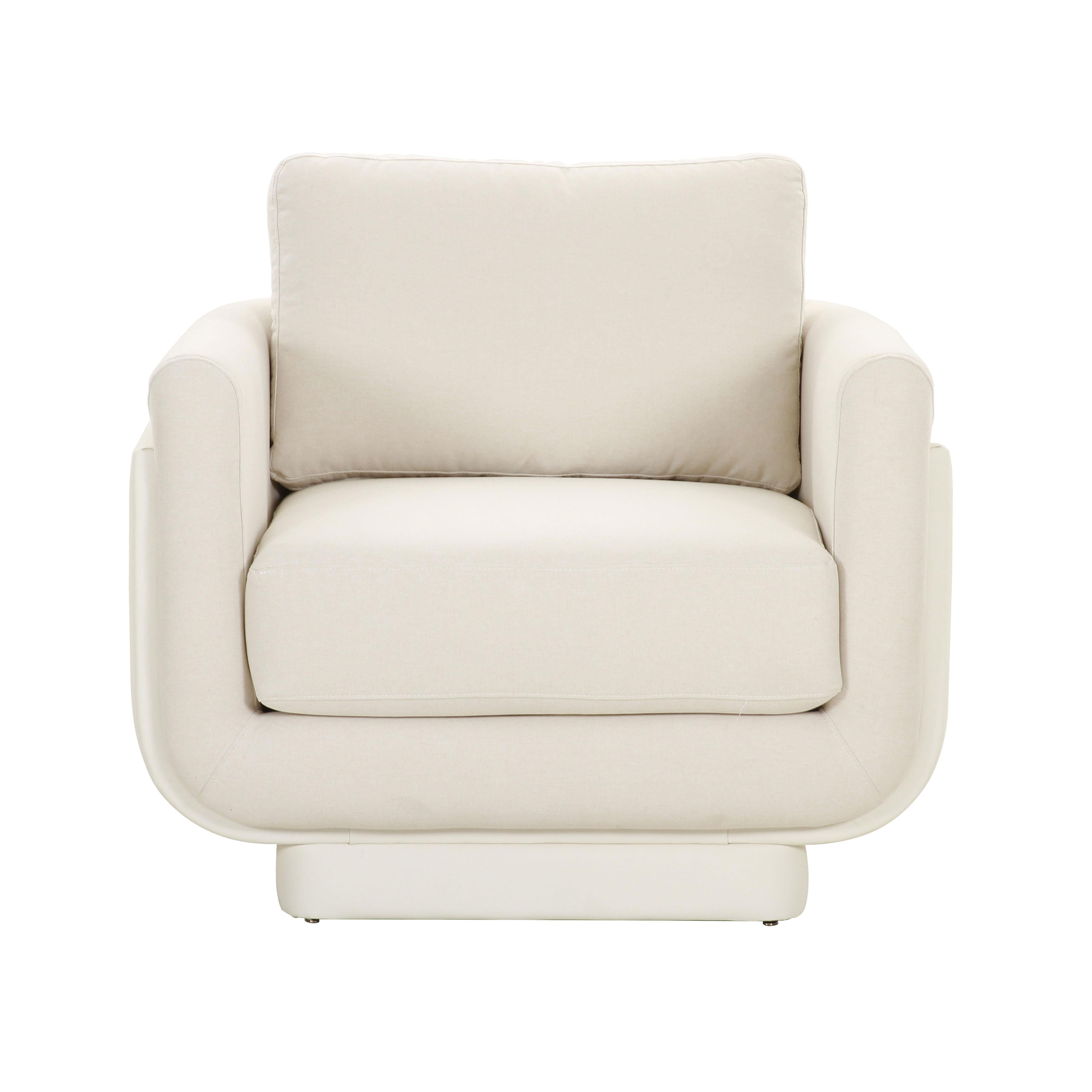 Rhonnie Cream Monotone Armchair - UK