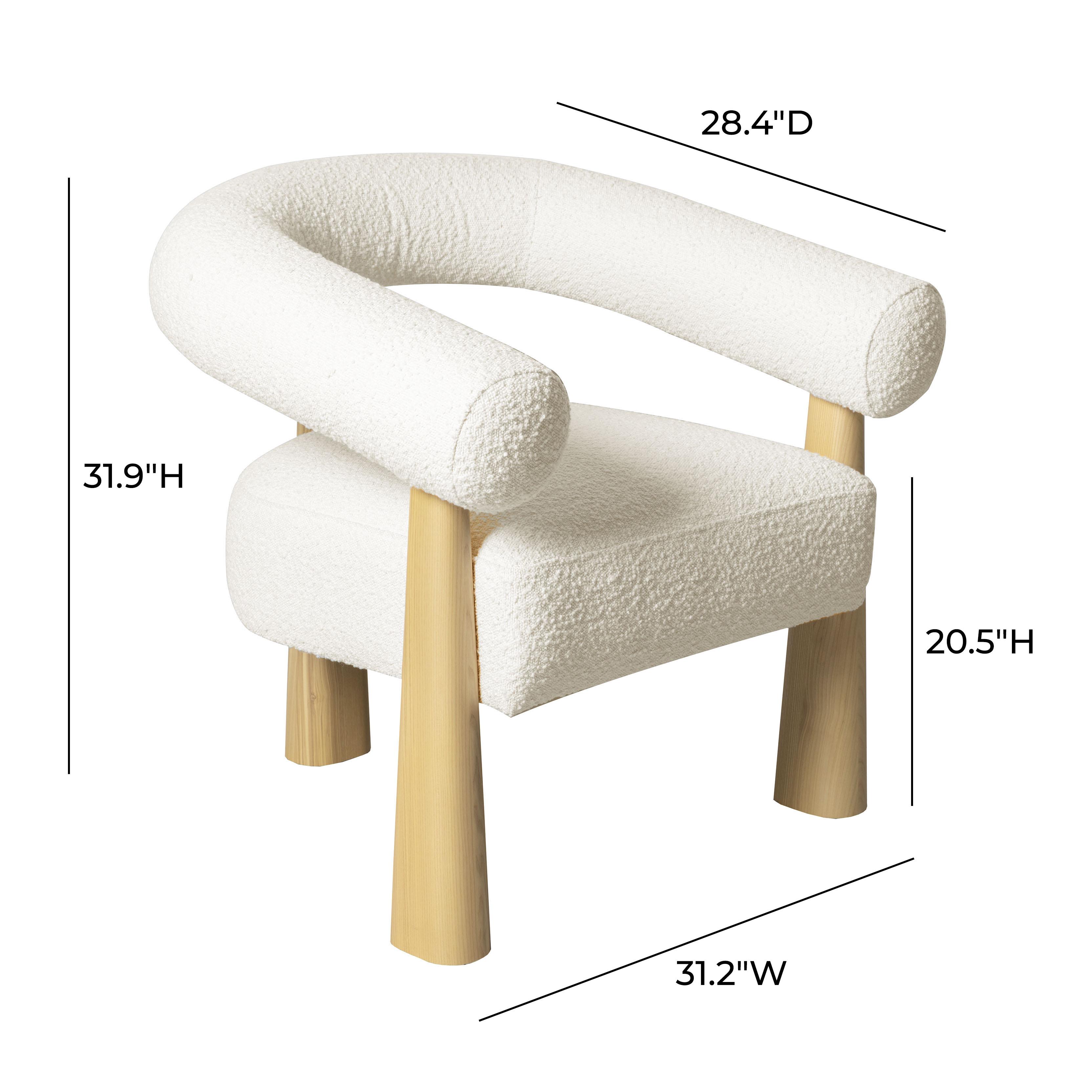 Spara Cream Boucle Accent Chair - UK