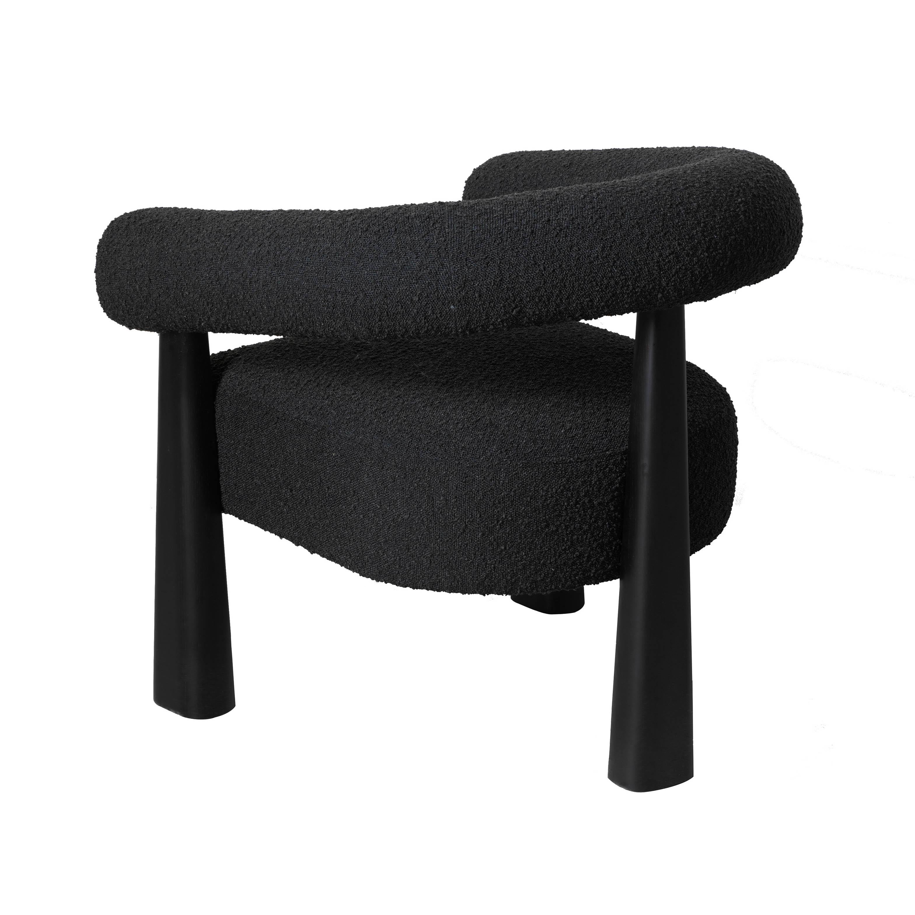 Spara Black Boucle Accent Chair - UK