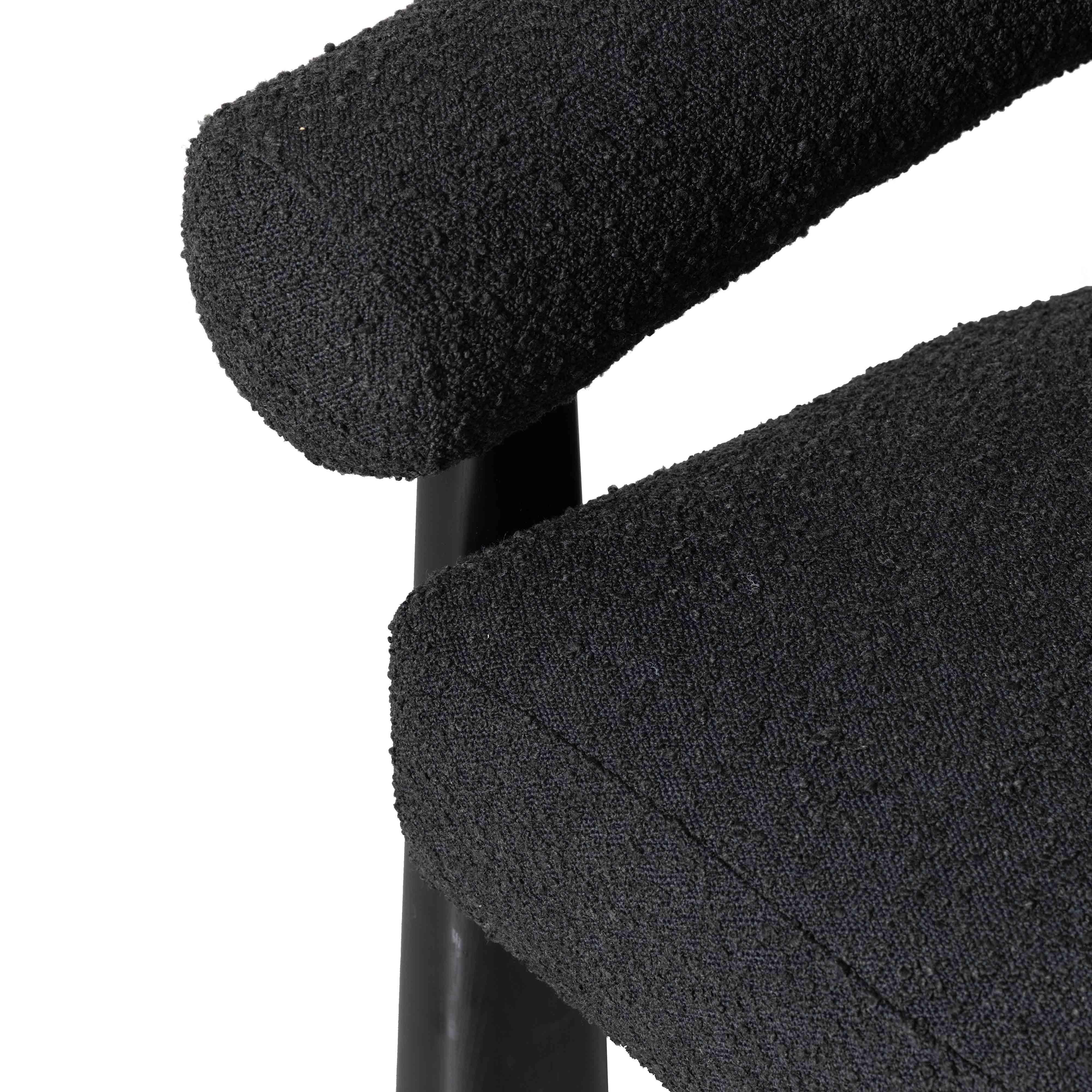 Spara Black Boucle Accent Chair - UK