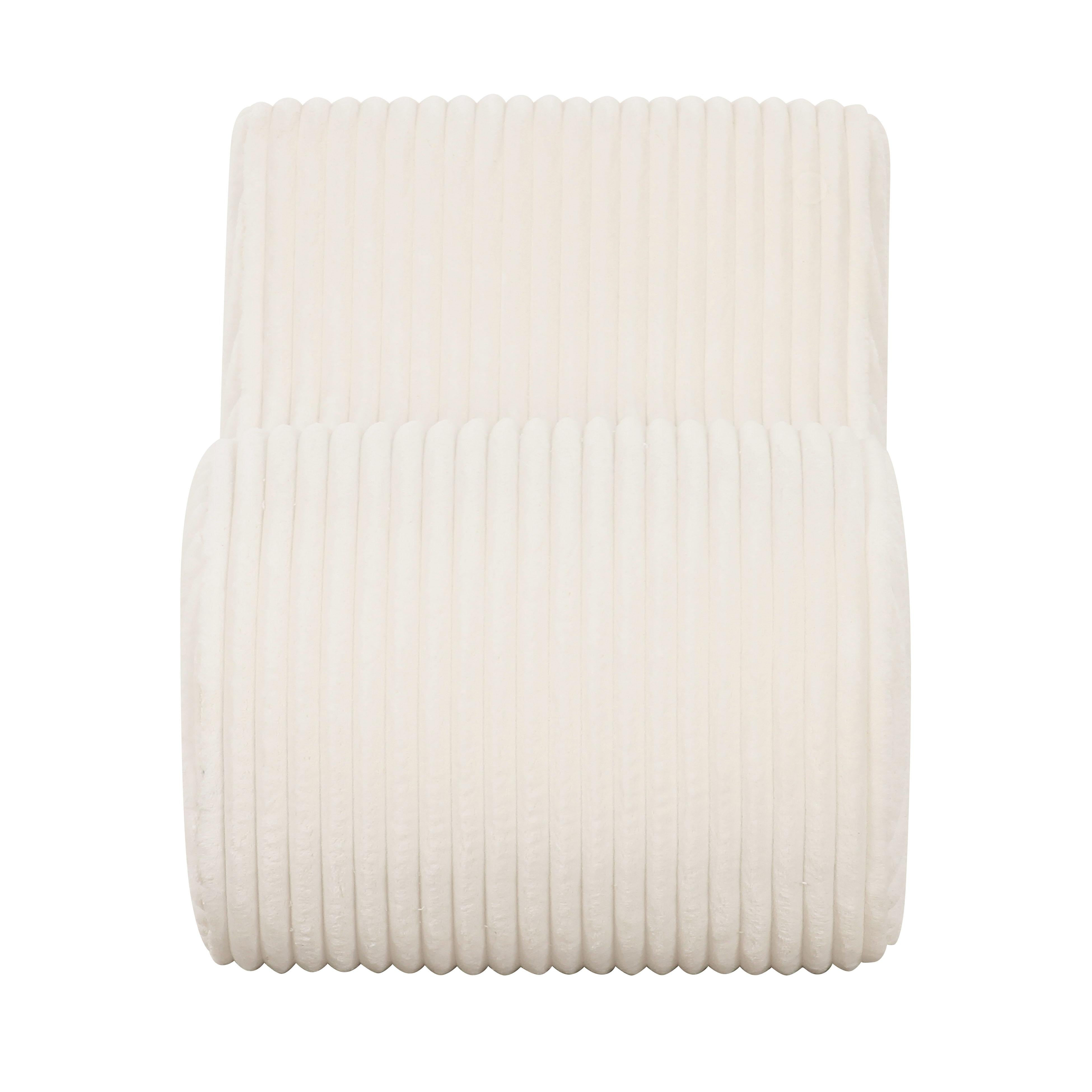 Senna Cream Oversized Corduroy Accent Chair