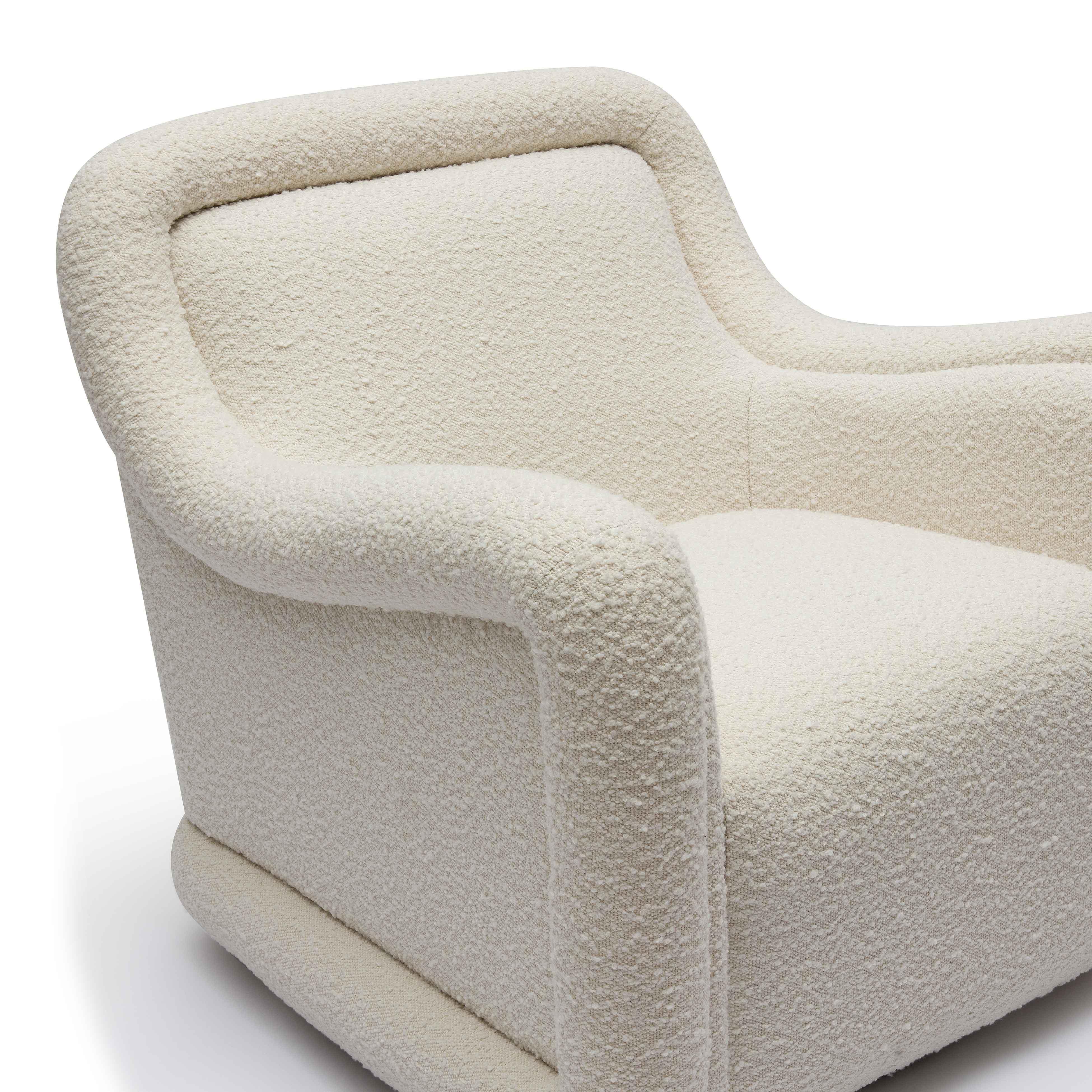Charli Cream Boucle Swivel Chair