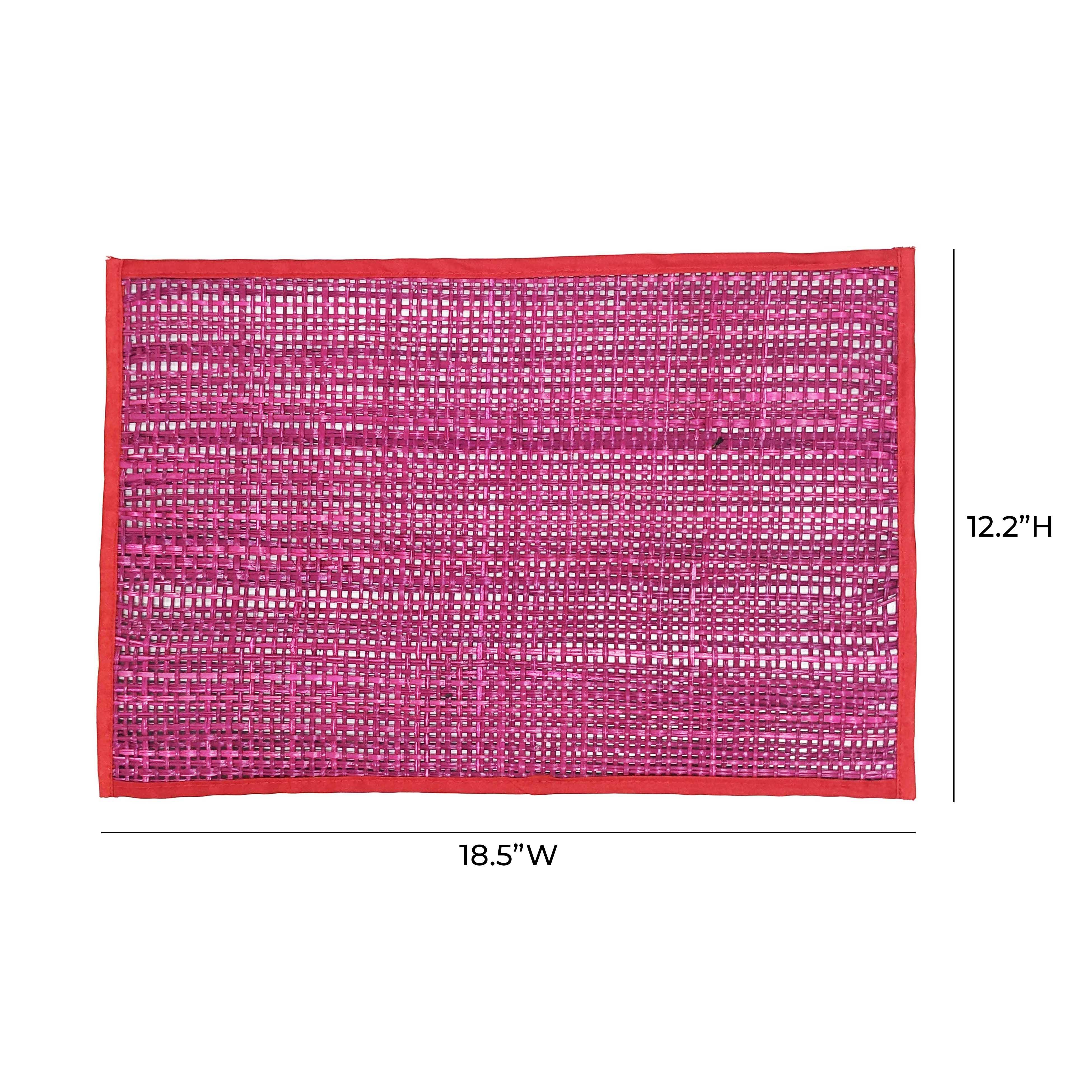 Peele Pink Seagrass Placemat - Set of 4