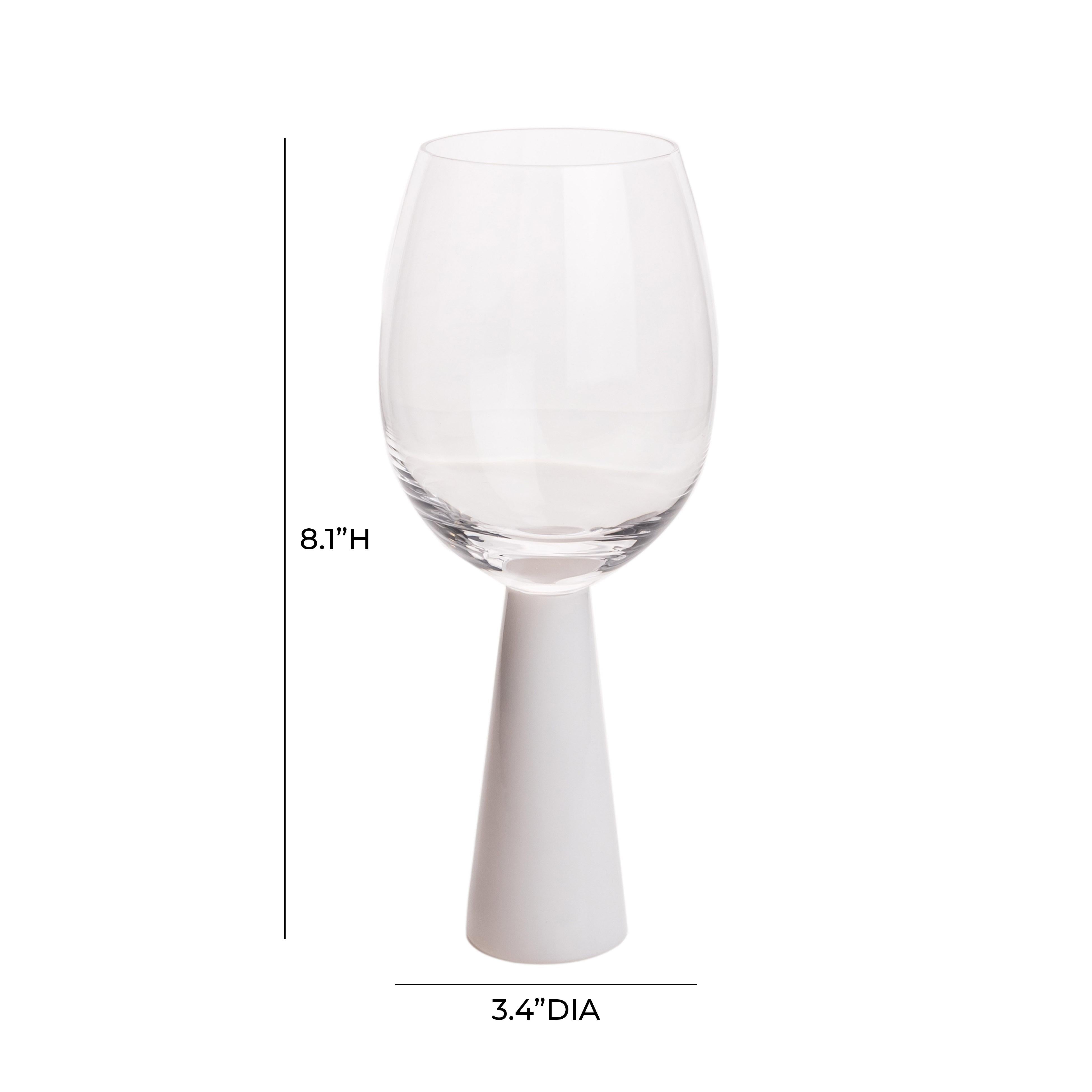 Rose White Wine Glasses - Set of 4