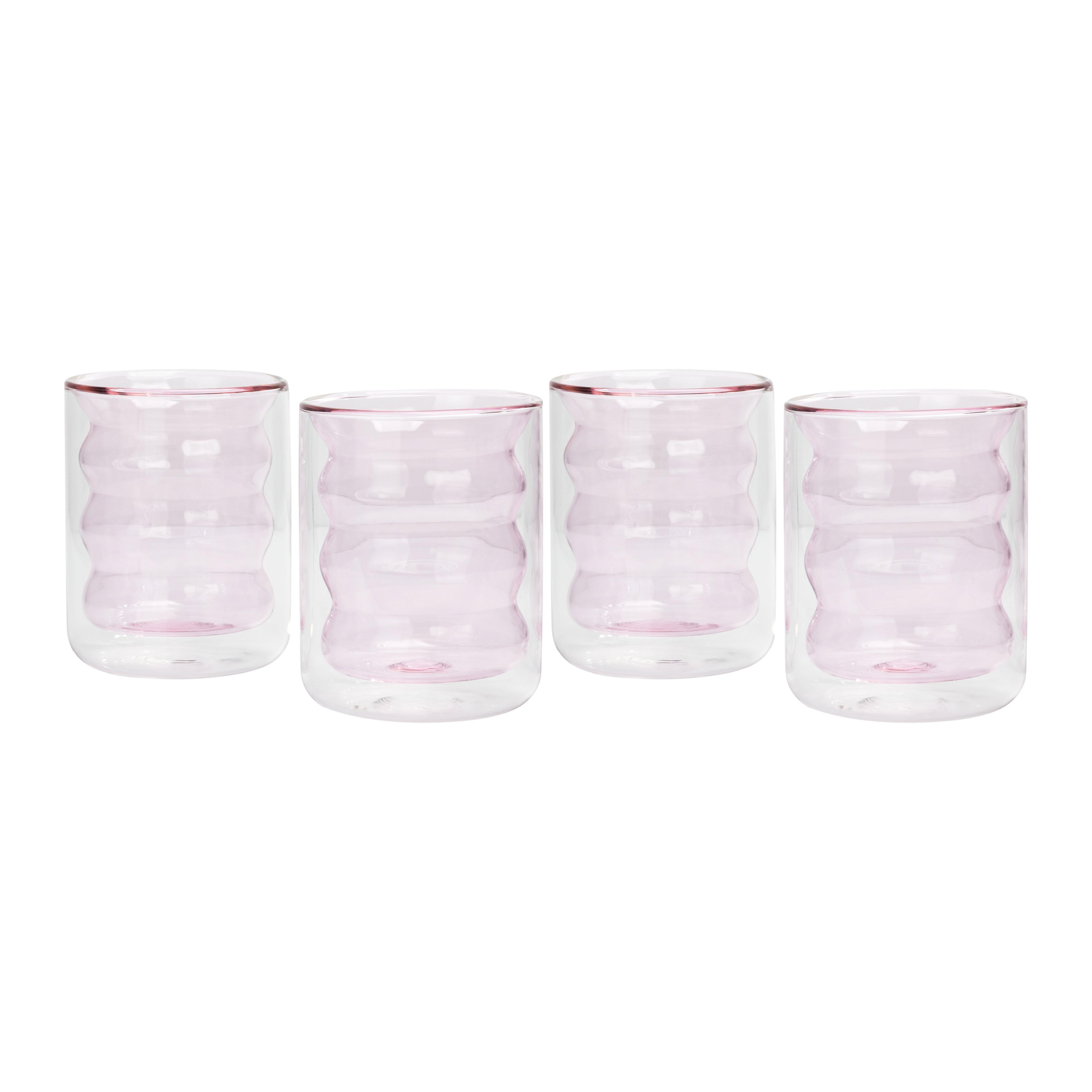 Waves Blush Water Glass - Set of 4