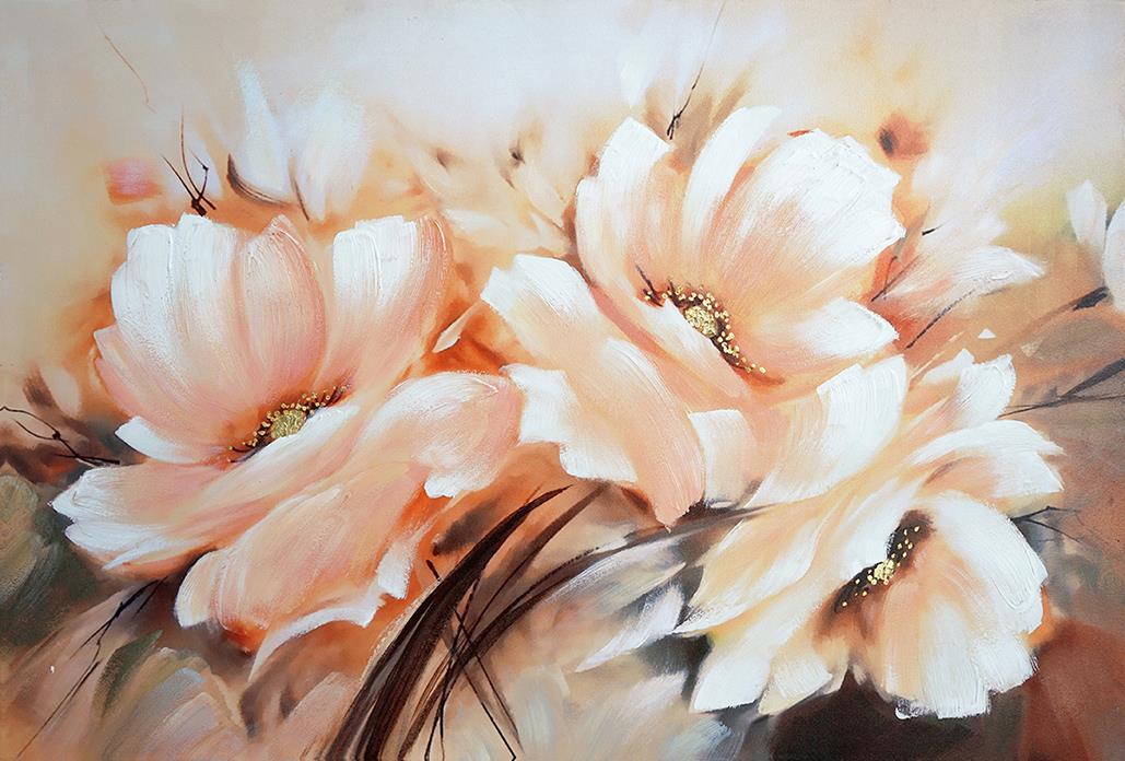 Hand Painted Textured Canvas In Frame Curated Canvas