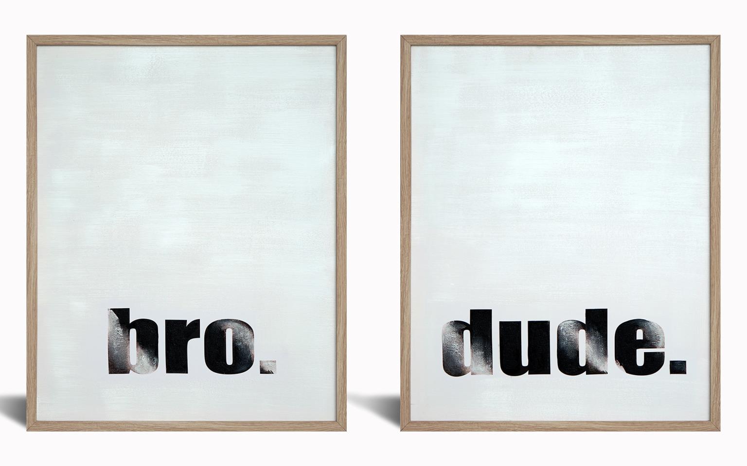 Hand Painted Textured Canvas In Frame (Set) Curated Canvas