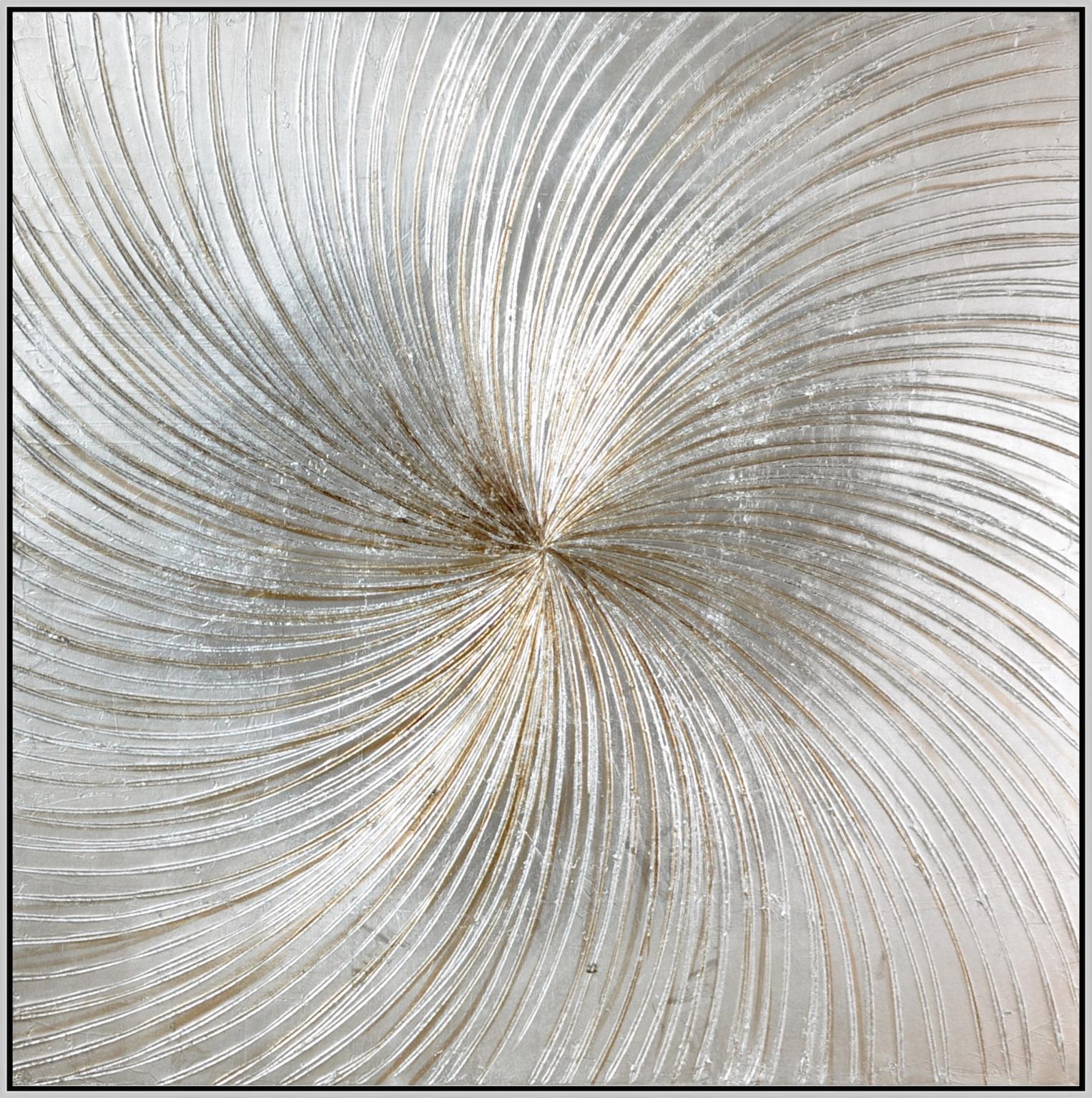 Hand Painted Textured Canvas W/ Foil In Frame Curated Canvas