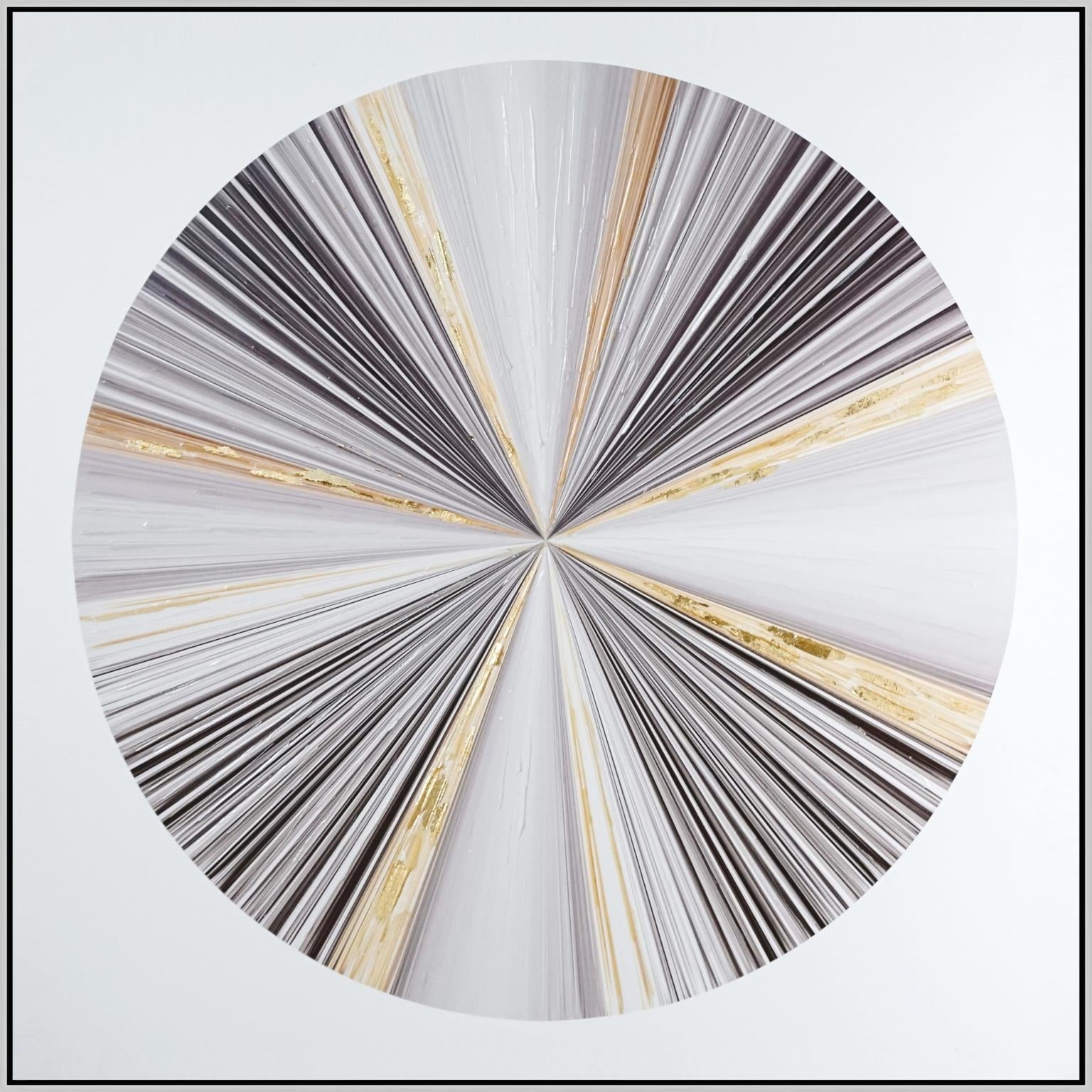 Hand Painted Textured Canvas W/ Foil In Frame Curated Canvas