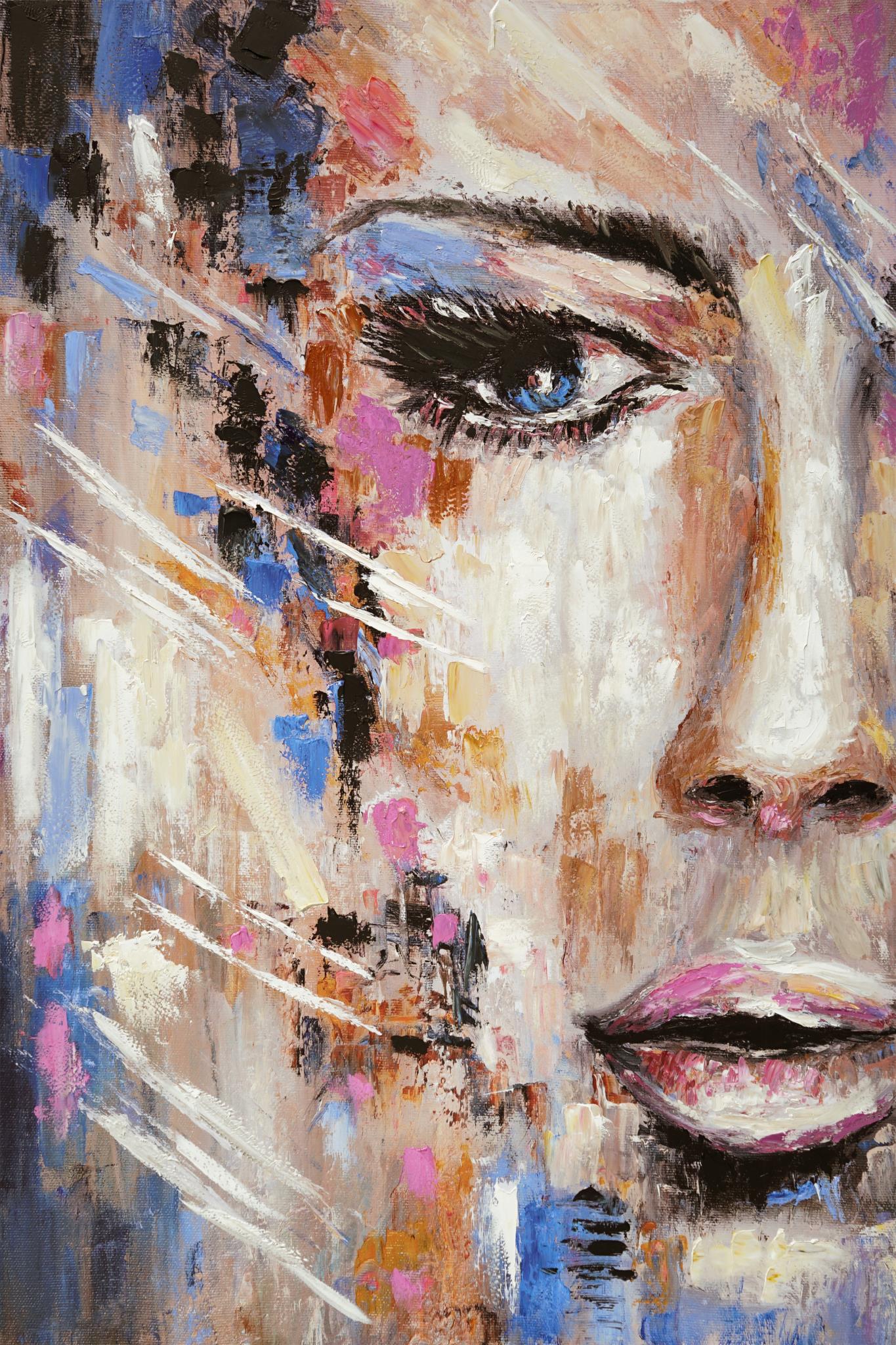 Hand Painted Textured Canvas Curated Canvas