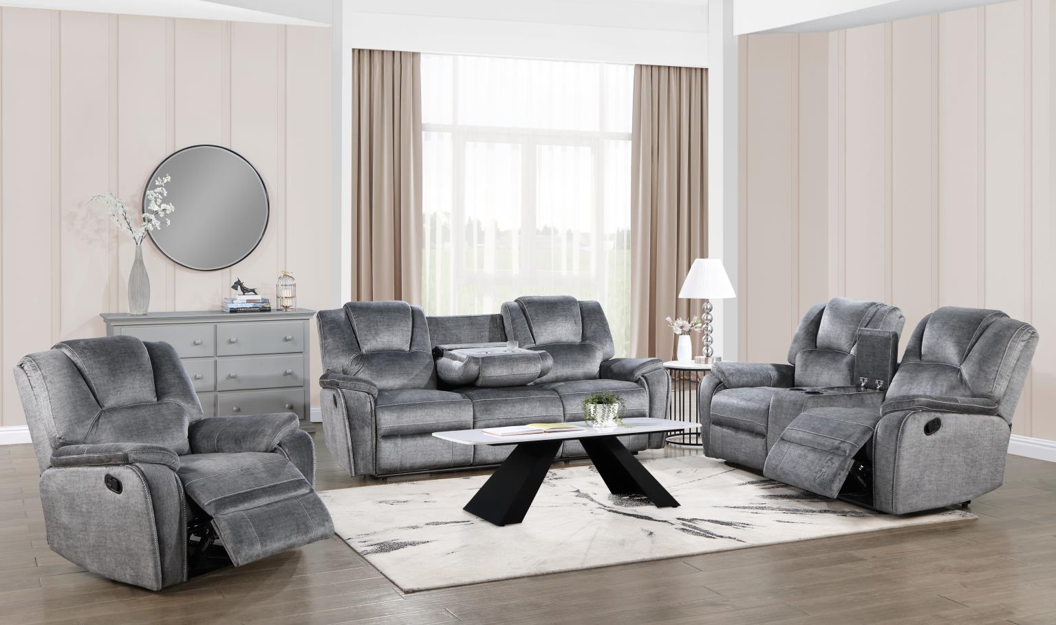Bence Gray Reclining Living Collection