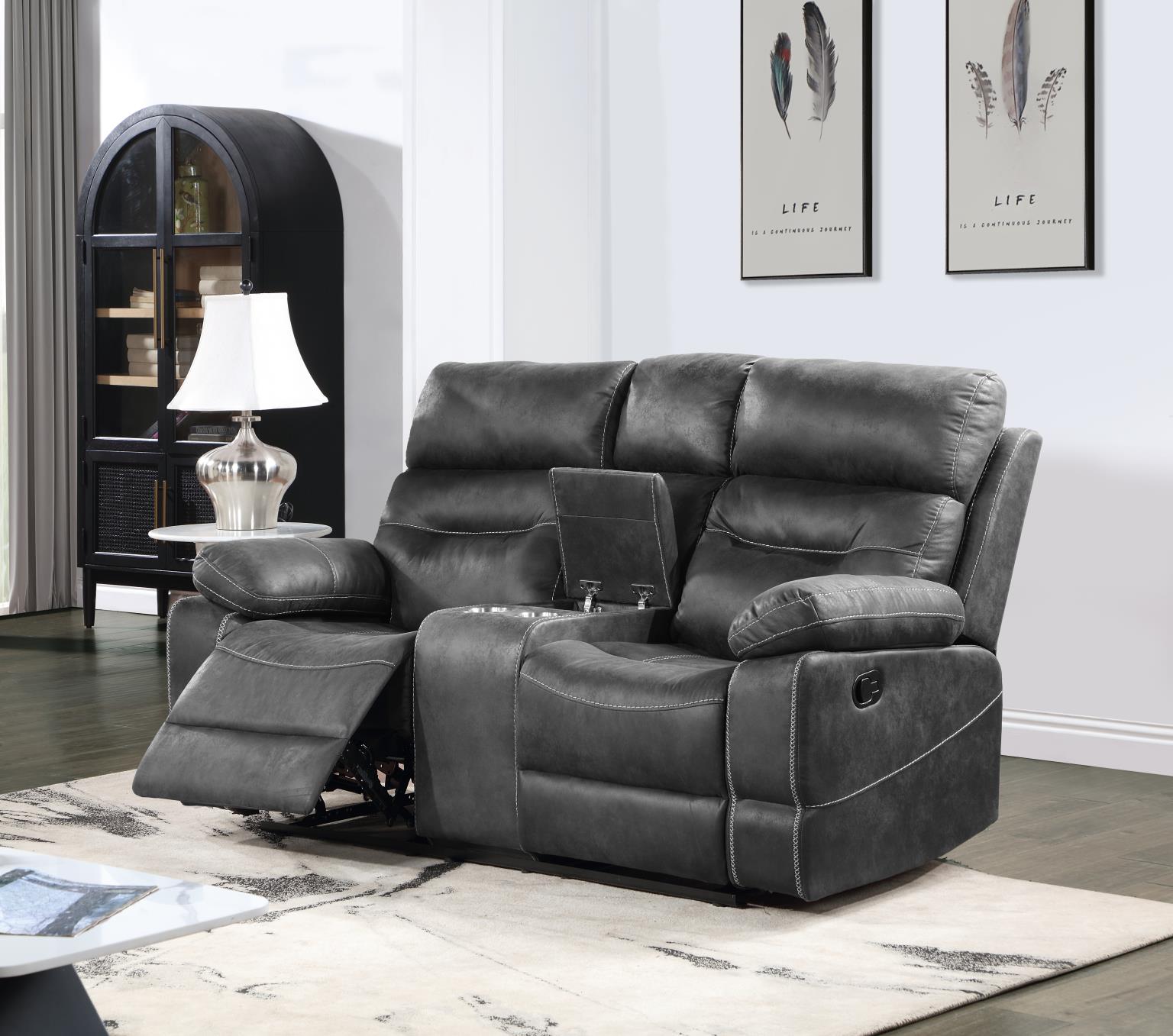 Austin Charcoal Motion Living Collection