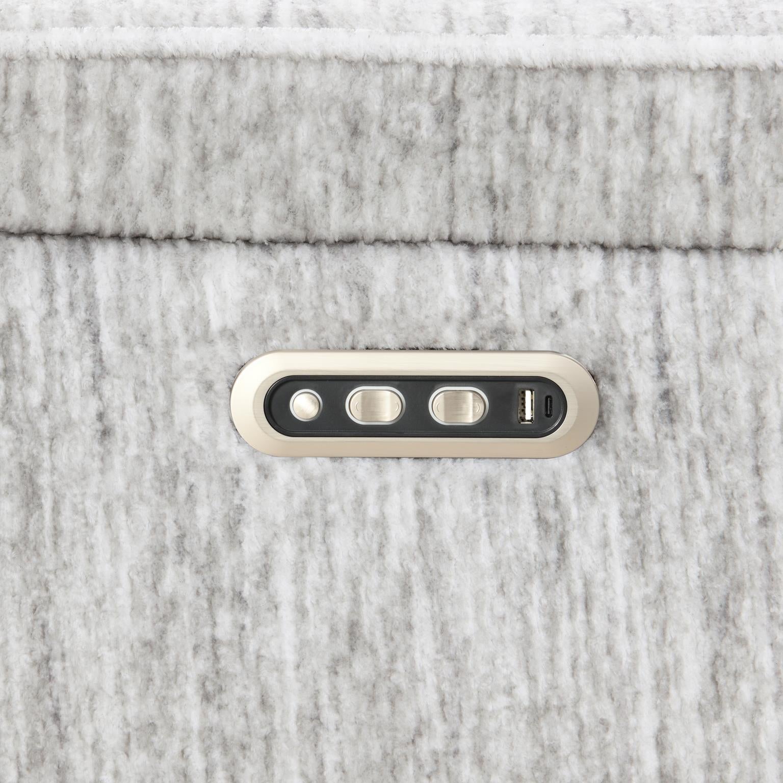 Agrippina Beige Power Reclining Sectional W/Power Headrest