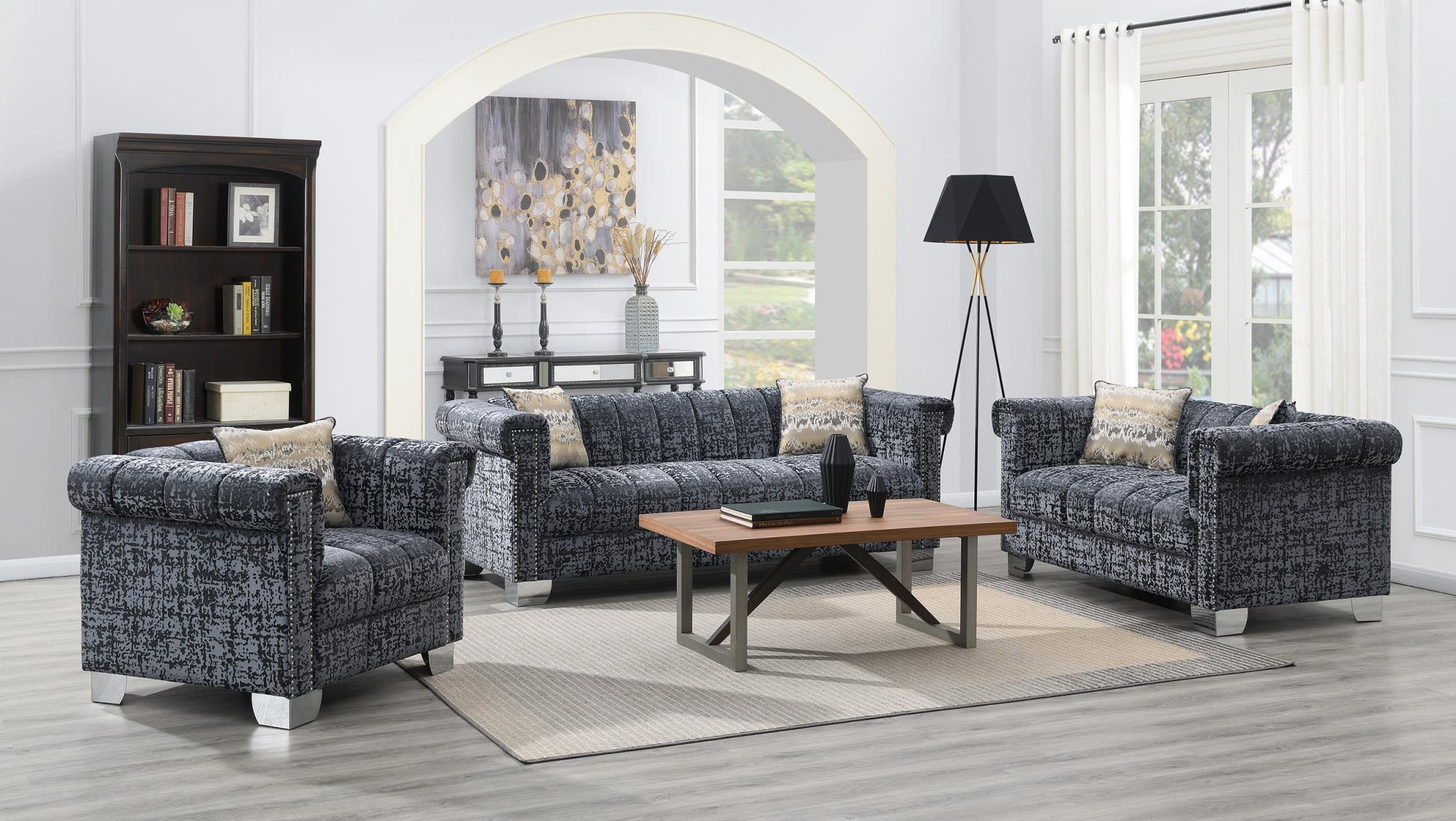 Fabia Dark Gray Living Collection