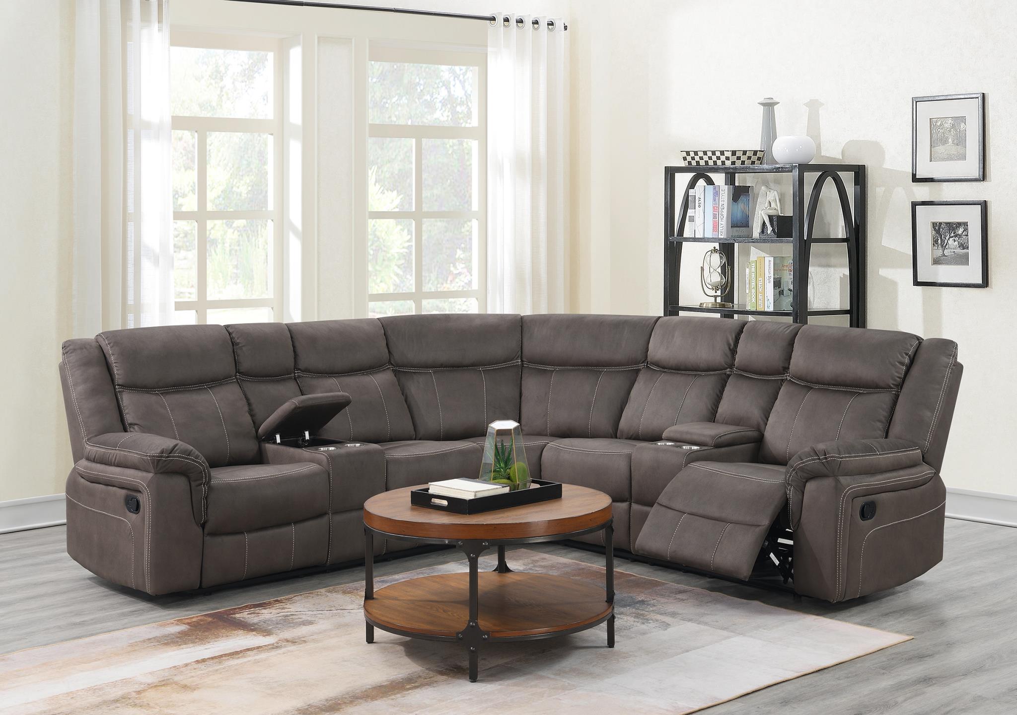 Hadley Brown Reclining Sectional Living Collection