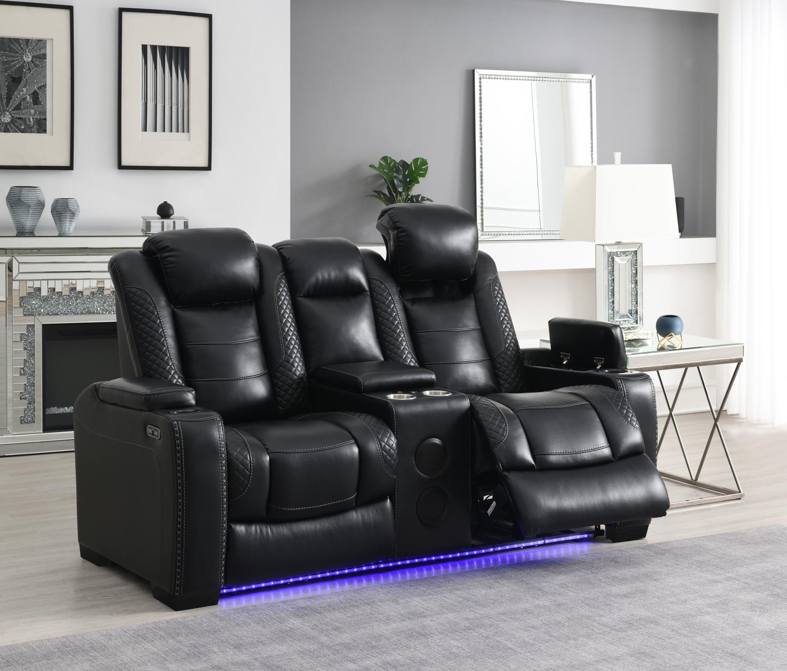 Hunnley Black Power Reclining Living Collection