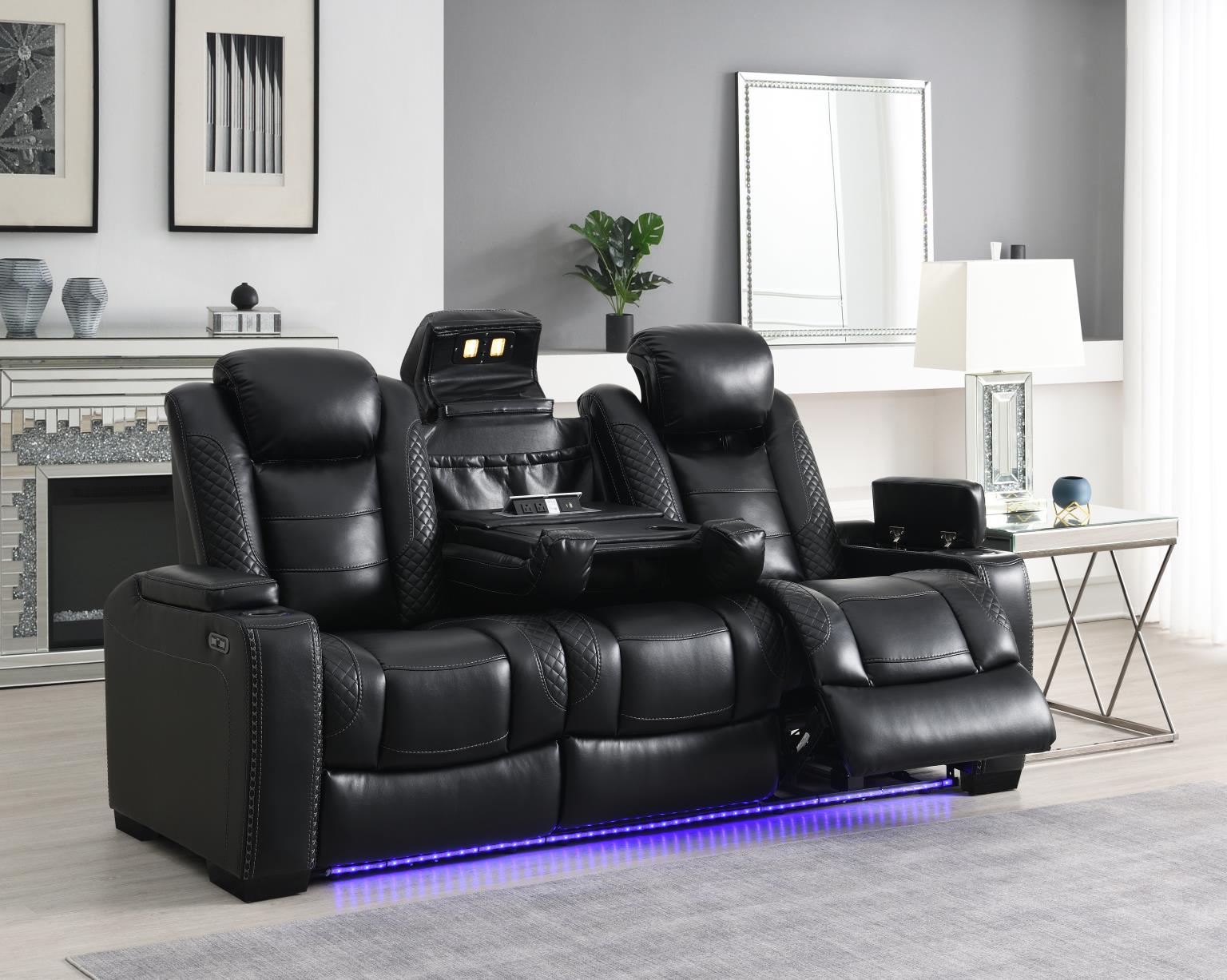Hunnley Black Power Reclining Living Collection