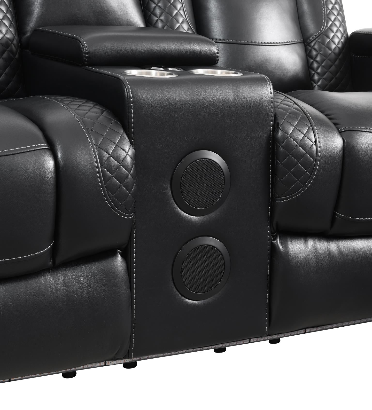 Hunnley Black Power Reclining Living Collection