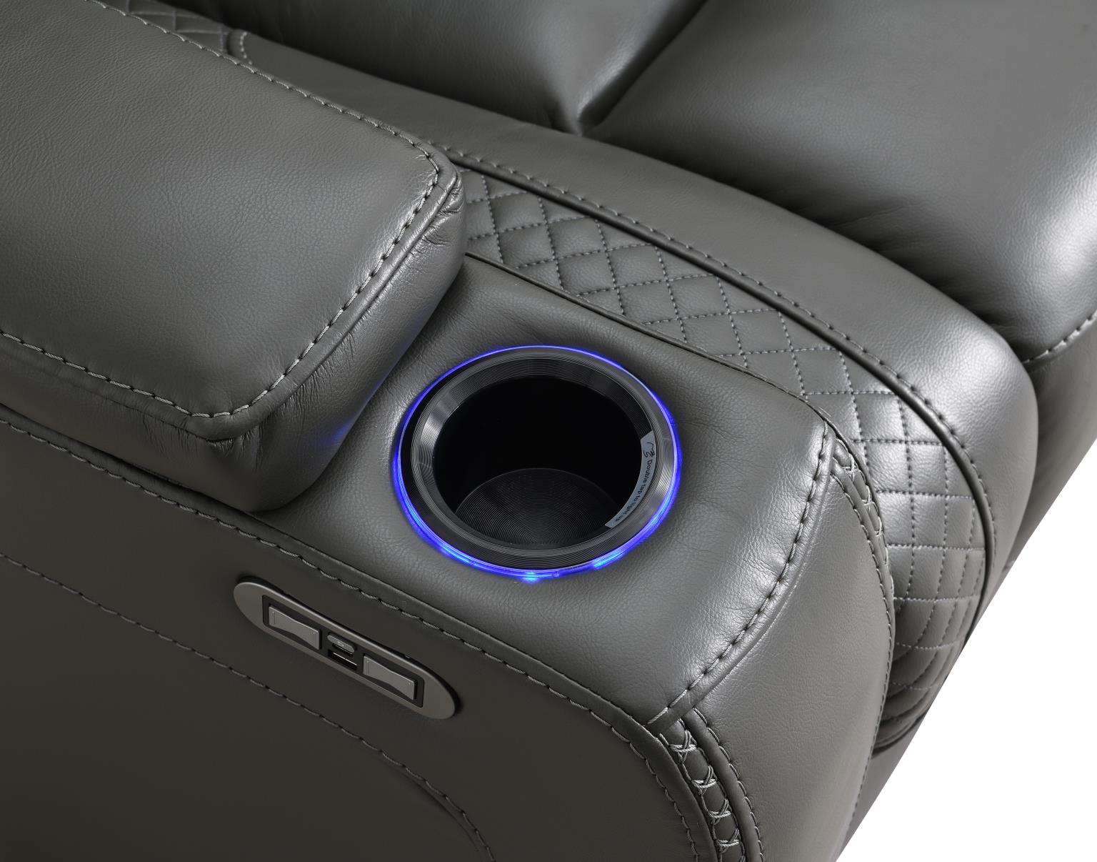 Hunnley Gray Power Reclining Living Collection