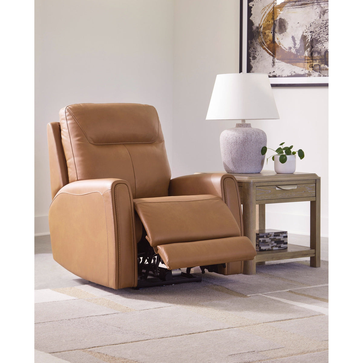 Tryanny Butterscotch Leather Power Reclining Sofa & Loveseat