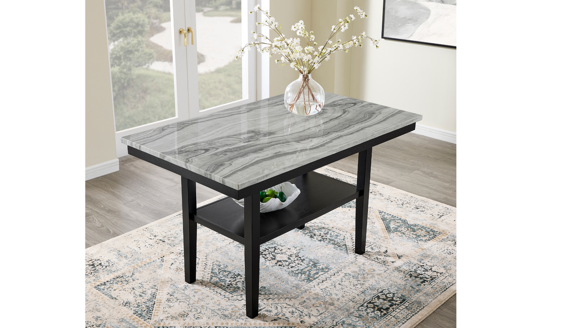 Marbelle Faux Marble Counter Height Table