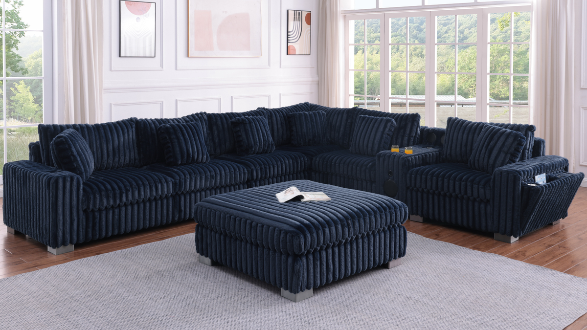 Snuggle Station Sectional — Bluetooth Speakers & Wireless Charging