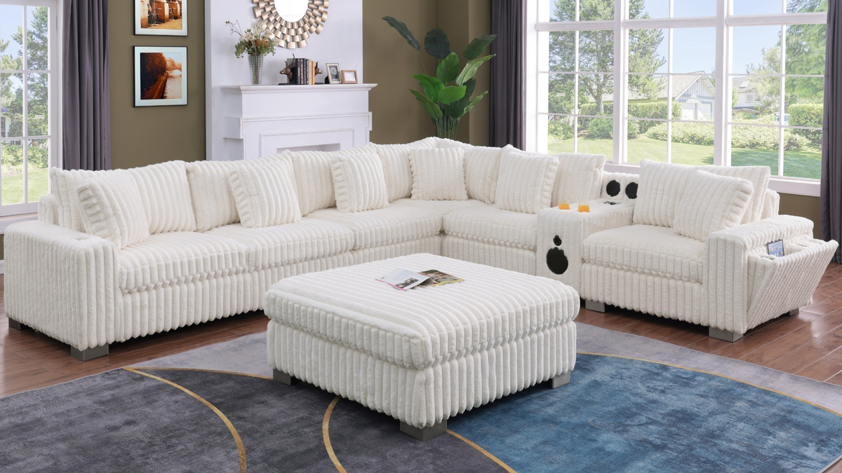 Snuggle Station Sectional — Bluetooth Speakers & Wireless Charging