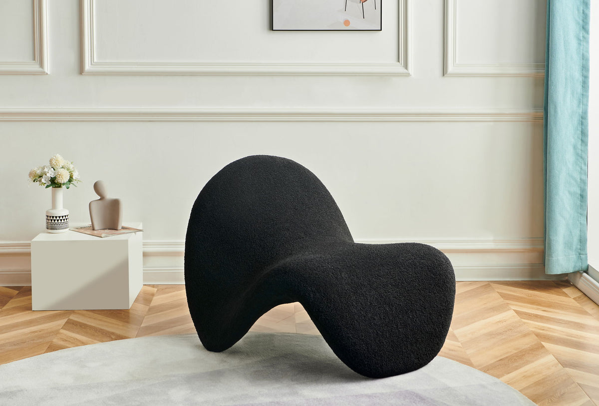 Theodore Faux Shearling Accent Chair — Black or Cream