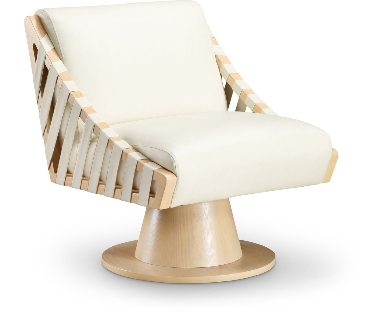 Millwin - Swivel Accent Chair with Natural Base