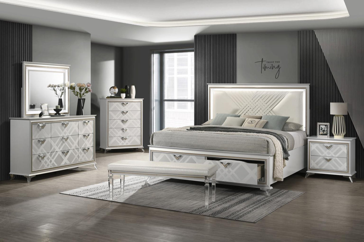 B026 White Nightstand — 30-Inch Wide