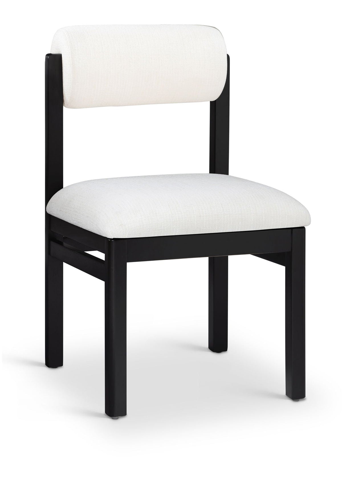 Roundhill - Fabric Dining Chair (Set of 2) with Black Frame
