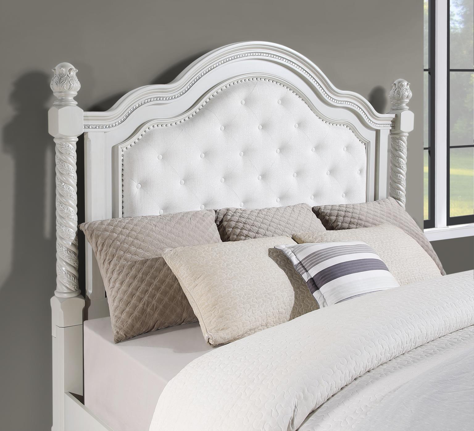 B033 White Bed — 91" Wide