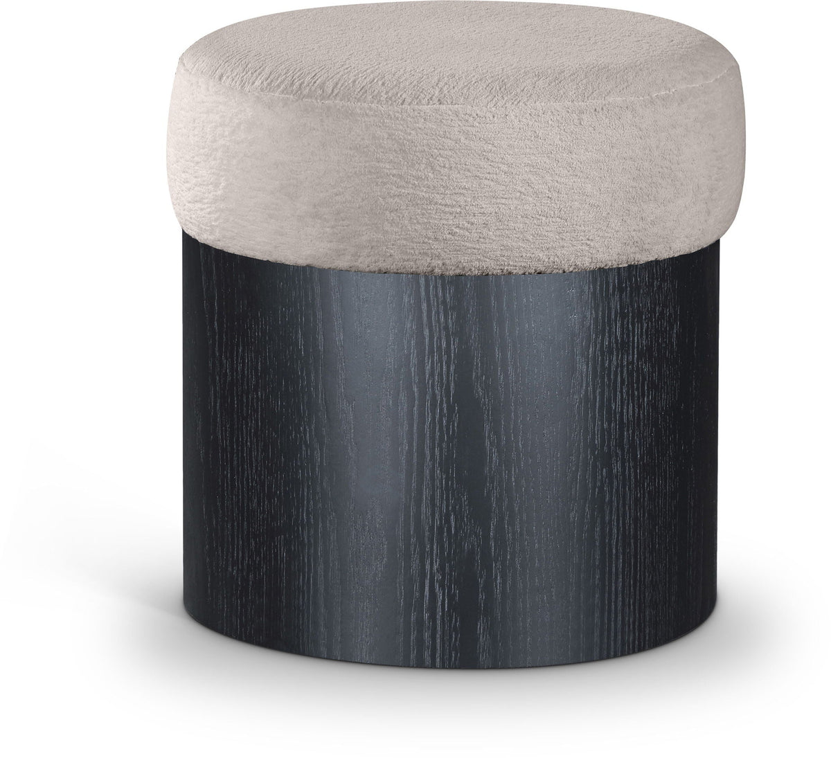 Nimes - Ottoman / Stool with Black Base