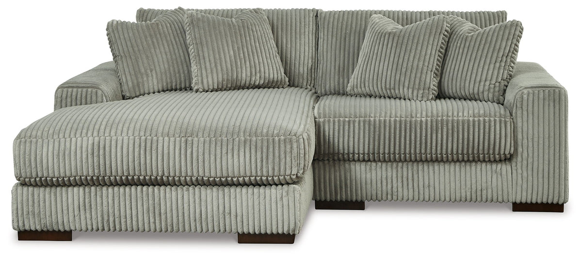 Lindyn 2 Colors Sectional — 2-Piece Sectional With Left-Arm Corner Chaise — Fog