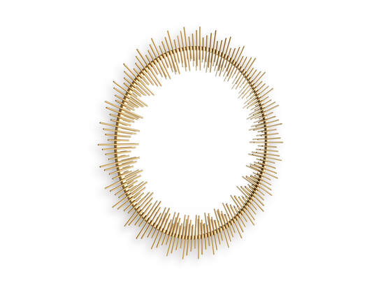 Ashley A8010405 Gold-Tone Accent Mirror — 36″ Metal Frame