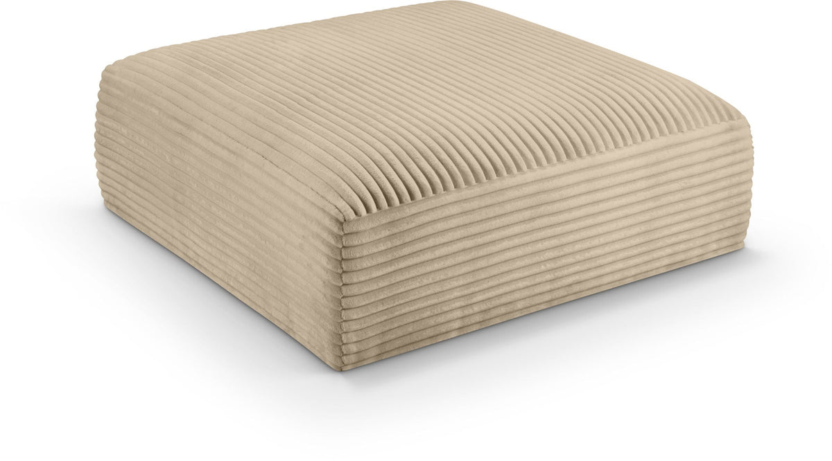 Shaggy Modular Sectional — Ottoman — Taupe