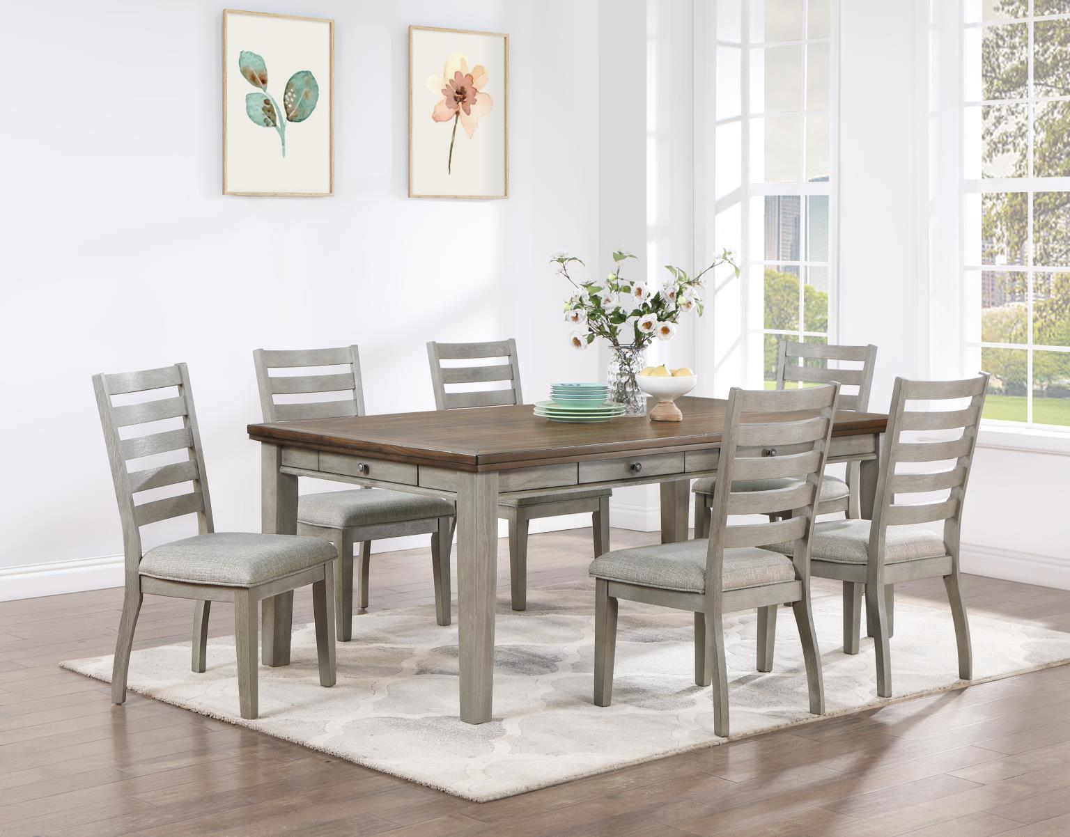 D146 Gray Dining Table — 60-Inch Wide
