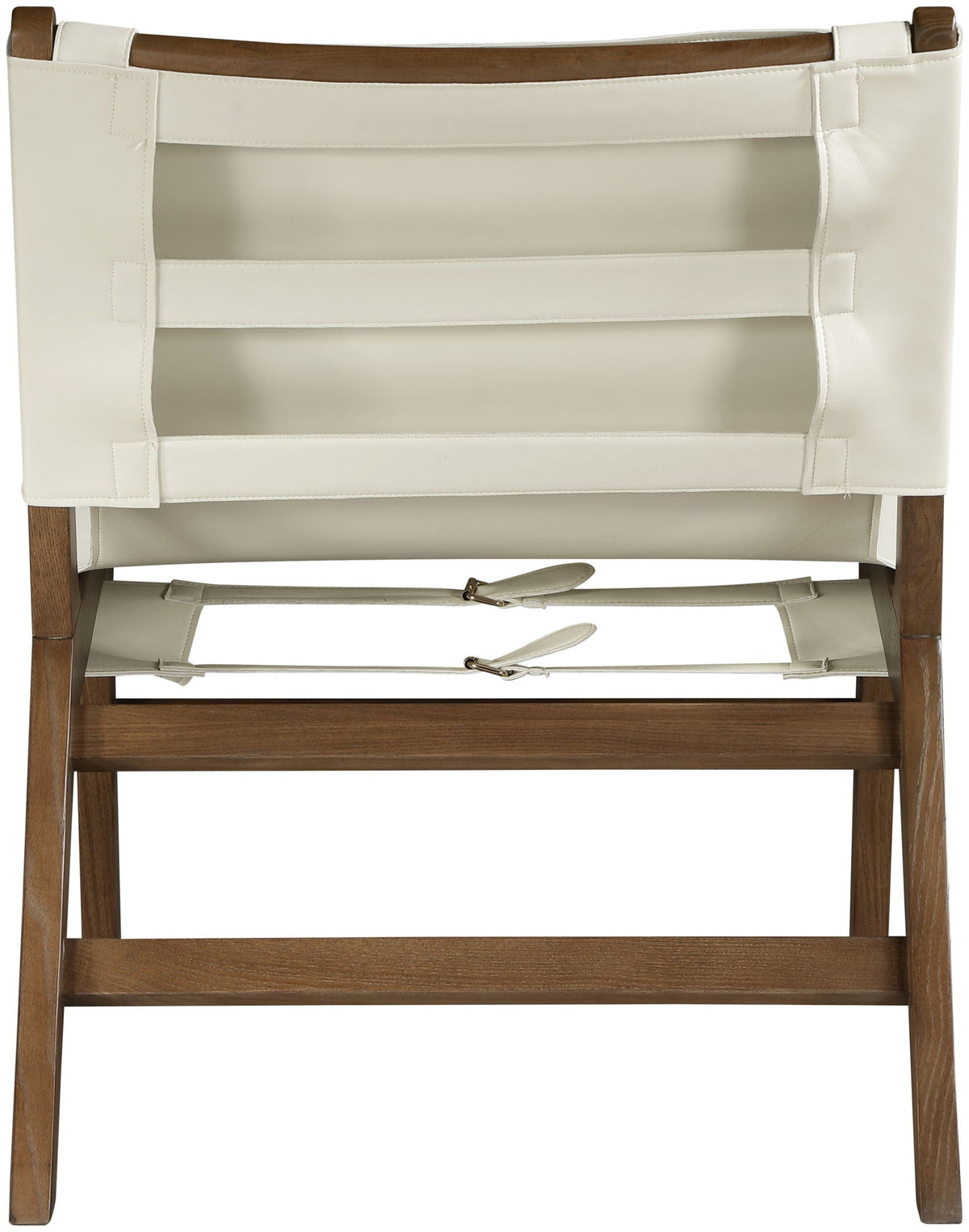 Rawlins Vegan Leather Accent Chair with Walnut Frame