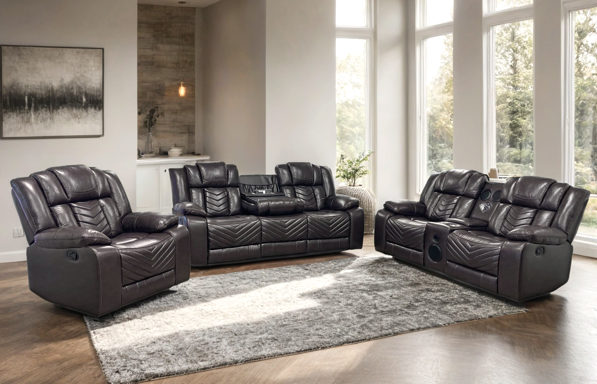 Ace 3PC Reclining Set — Bluetooth Speaker & LED Lights