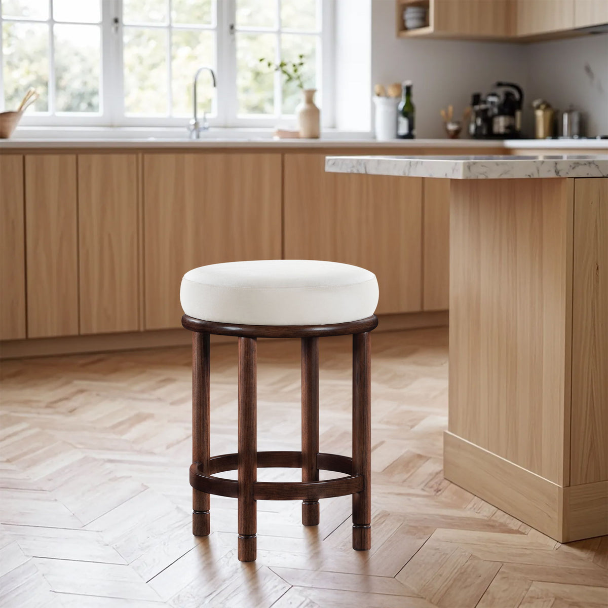 Monette - Counter Stool with Brown Base